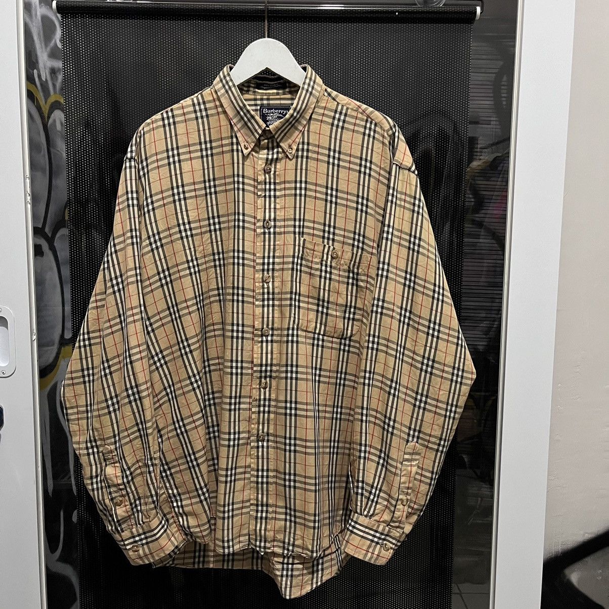 Burberry Vintage Burberry Prosum nova check longshirt Size US L / EU 52-54 / 3 - 3 Thumbnail