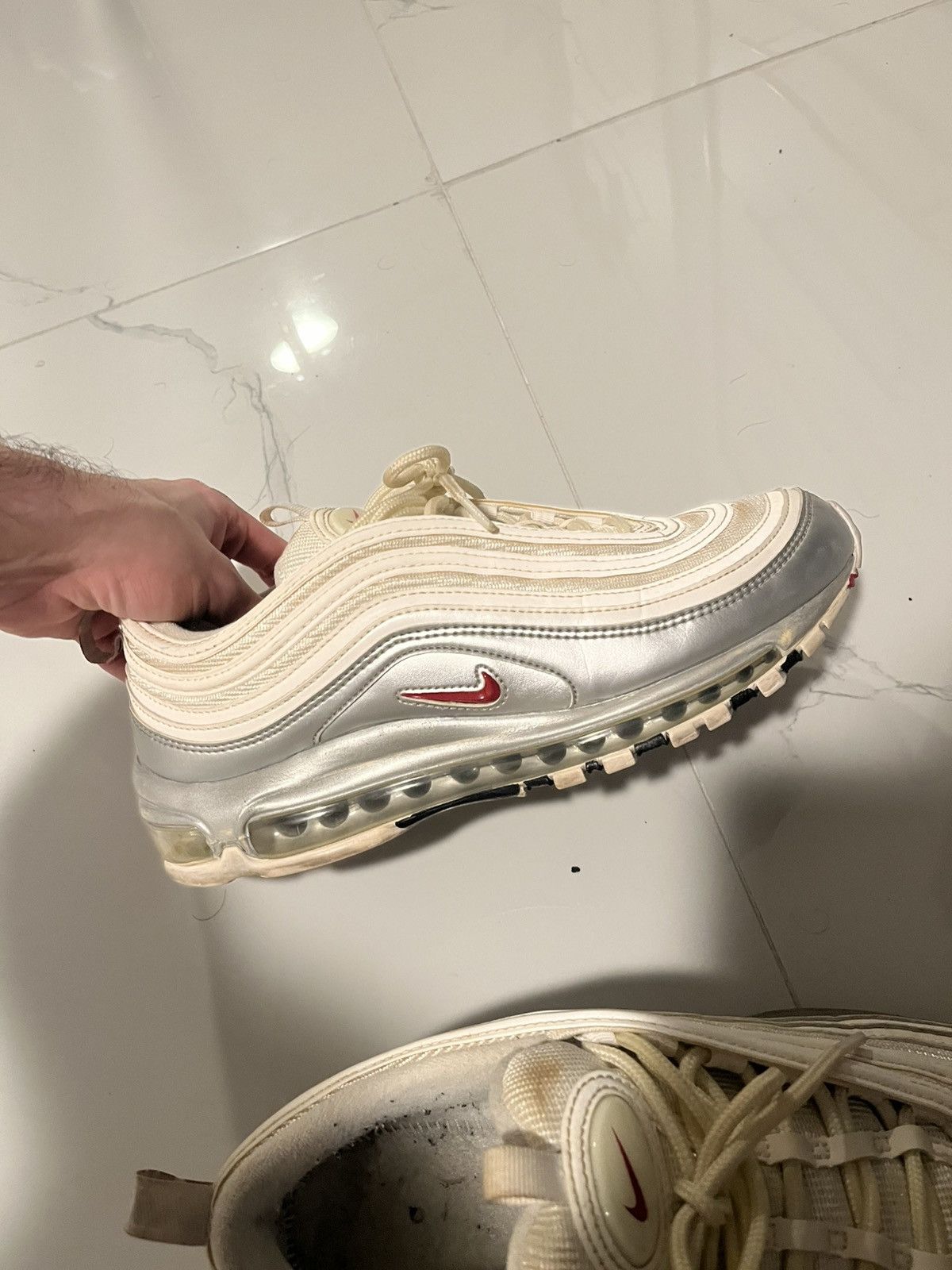 Nike Air max 97 Sliver white Size US 9 / EU 42 - 5 Thumbnail