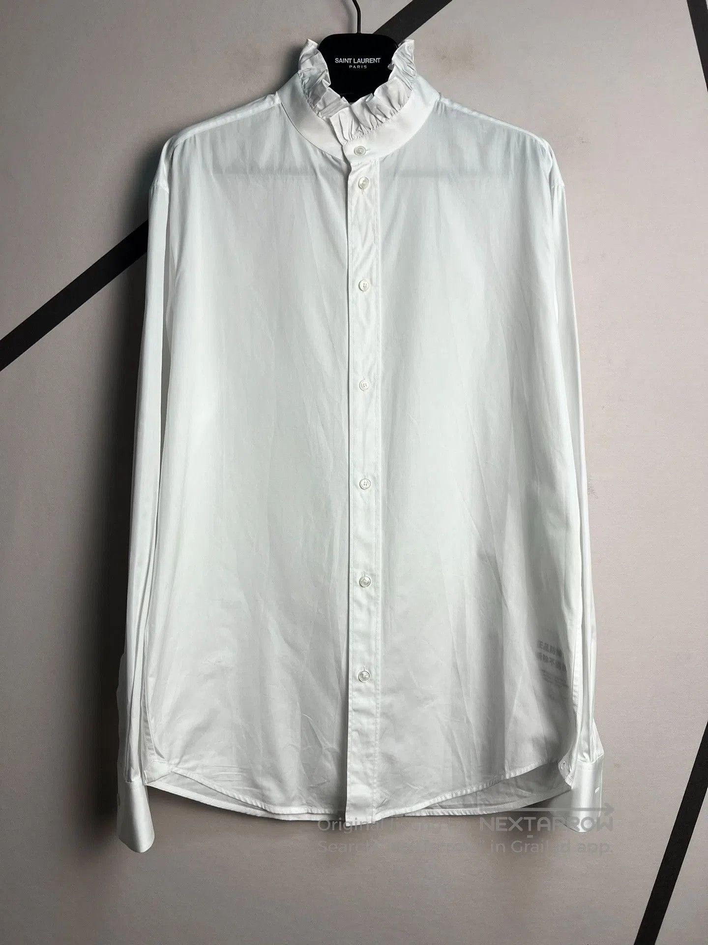 Celine Celine 21FW Runway White Lotus Collar Shirt. Size S / US 4 / IT 40 - 1 Thumbnail