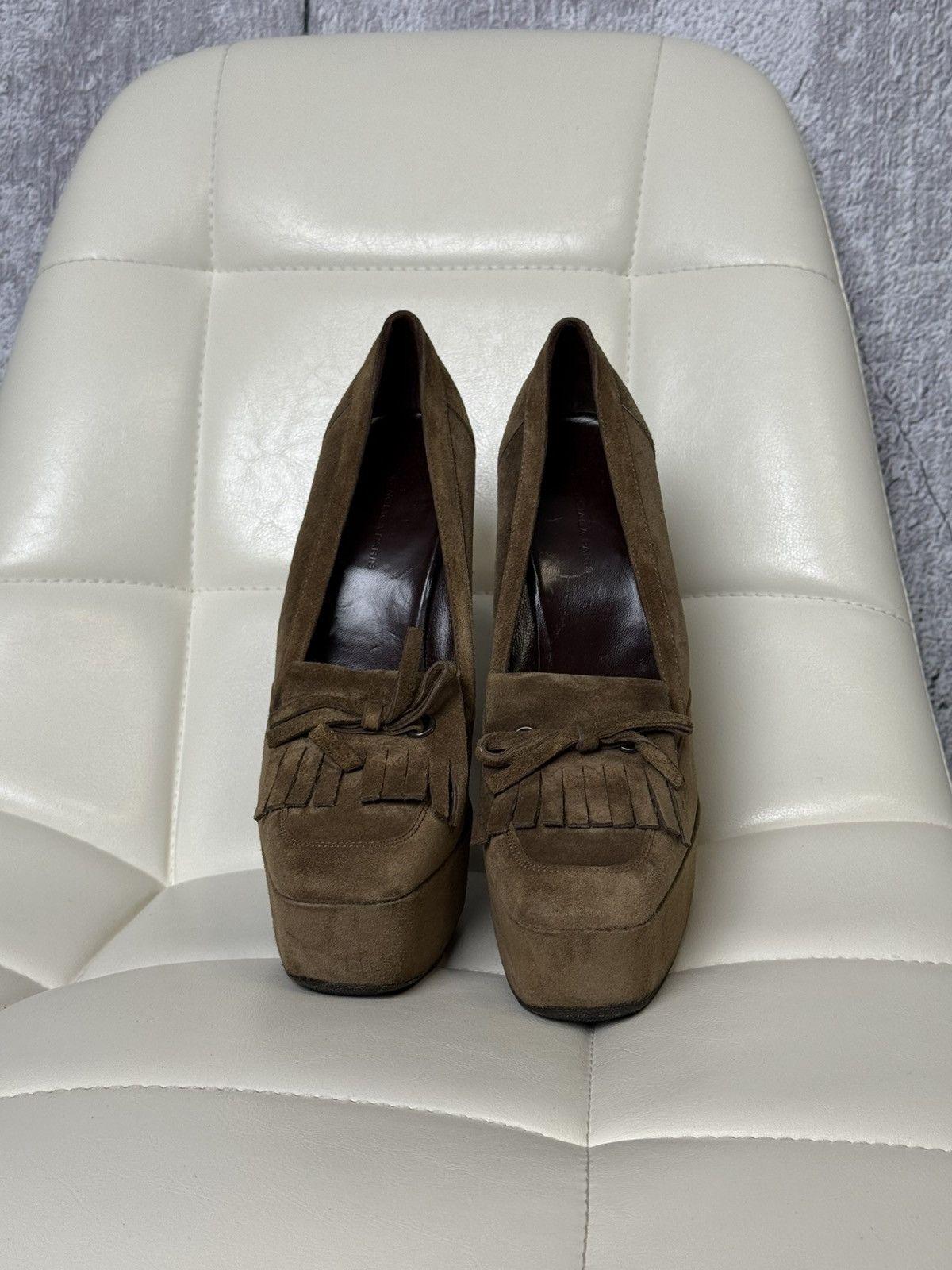 Balenciaga Balenciaga Suede Platform Wedge Heels Tassel Loafers Shoes Size US 7.5 / IT 37.5 - 18 Thumbnail