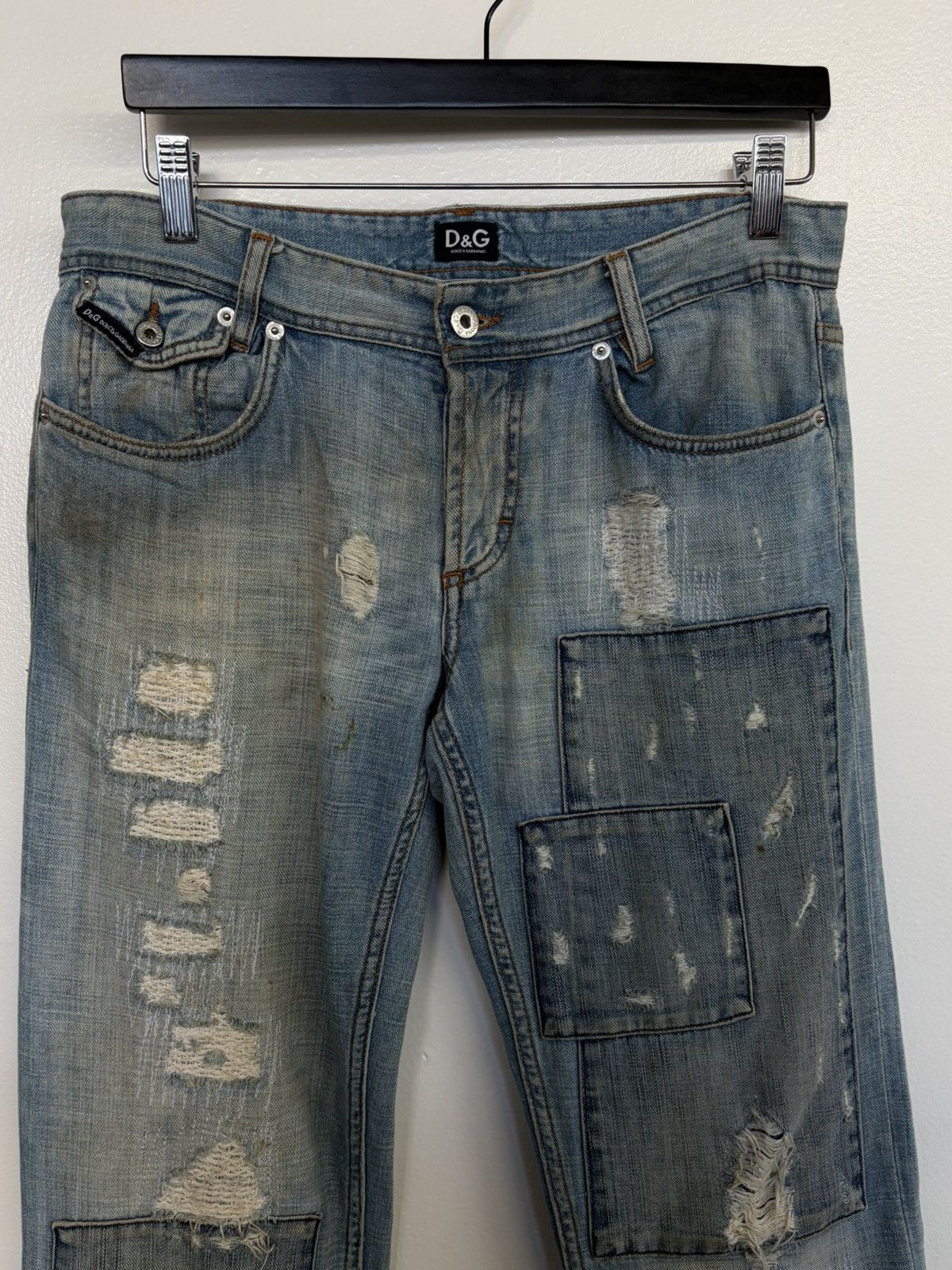 Dolce & Gabbana Dolce and Gabana Thrashed Patchwork Jeans Size US 30 / EU 46 - 2 Thumbnail