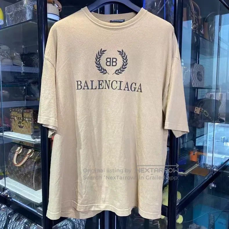 Balenciaga Wheat pattern khaki tee