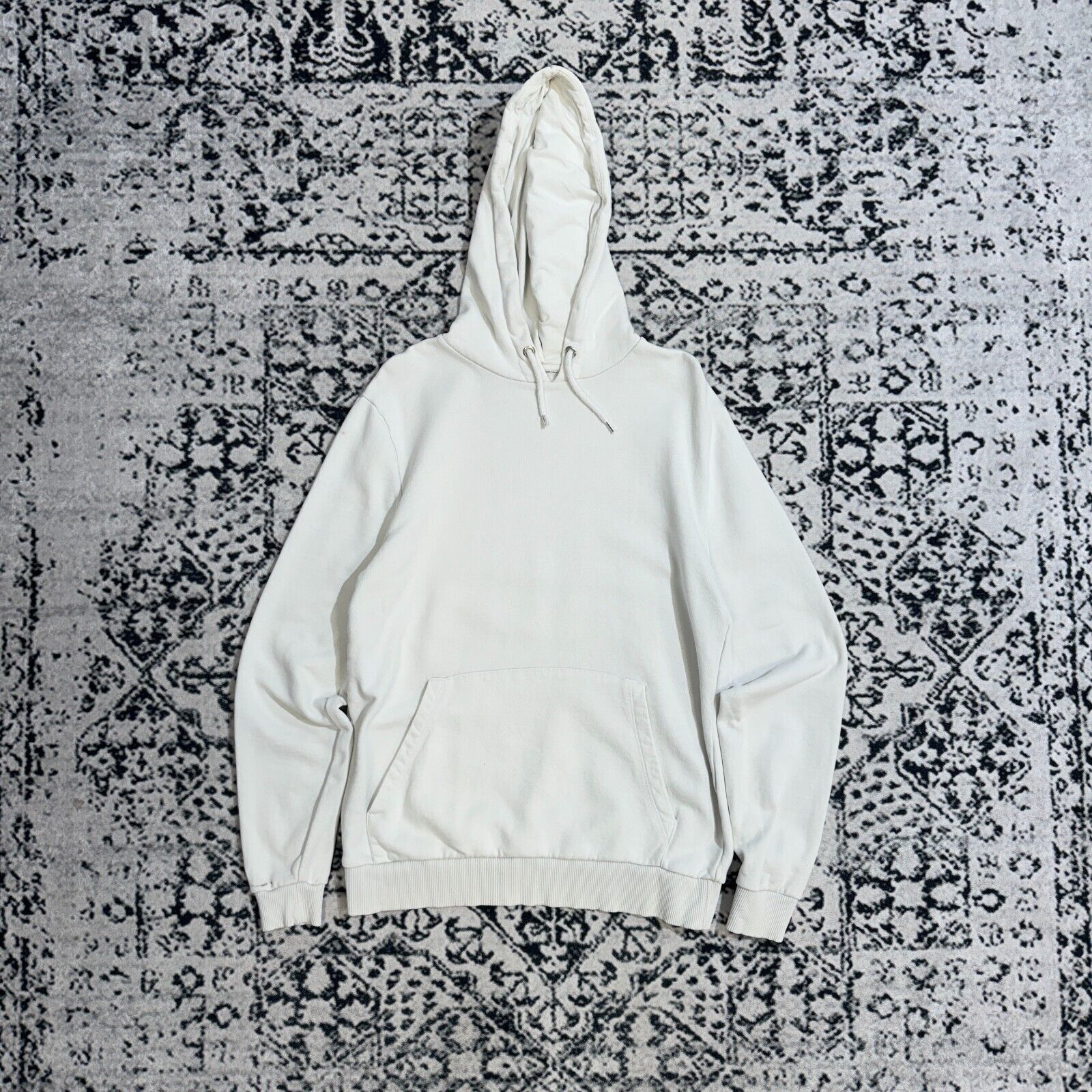 Vintage White Cotton Hoodie Size L Y2K 90s Essential USA Athletic Size US L / EU 52-54 / 3 - 1 Thumbnail