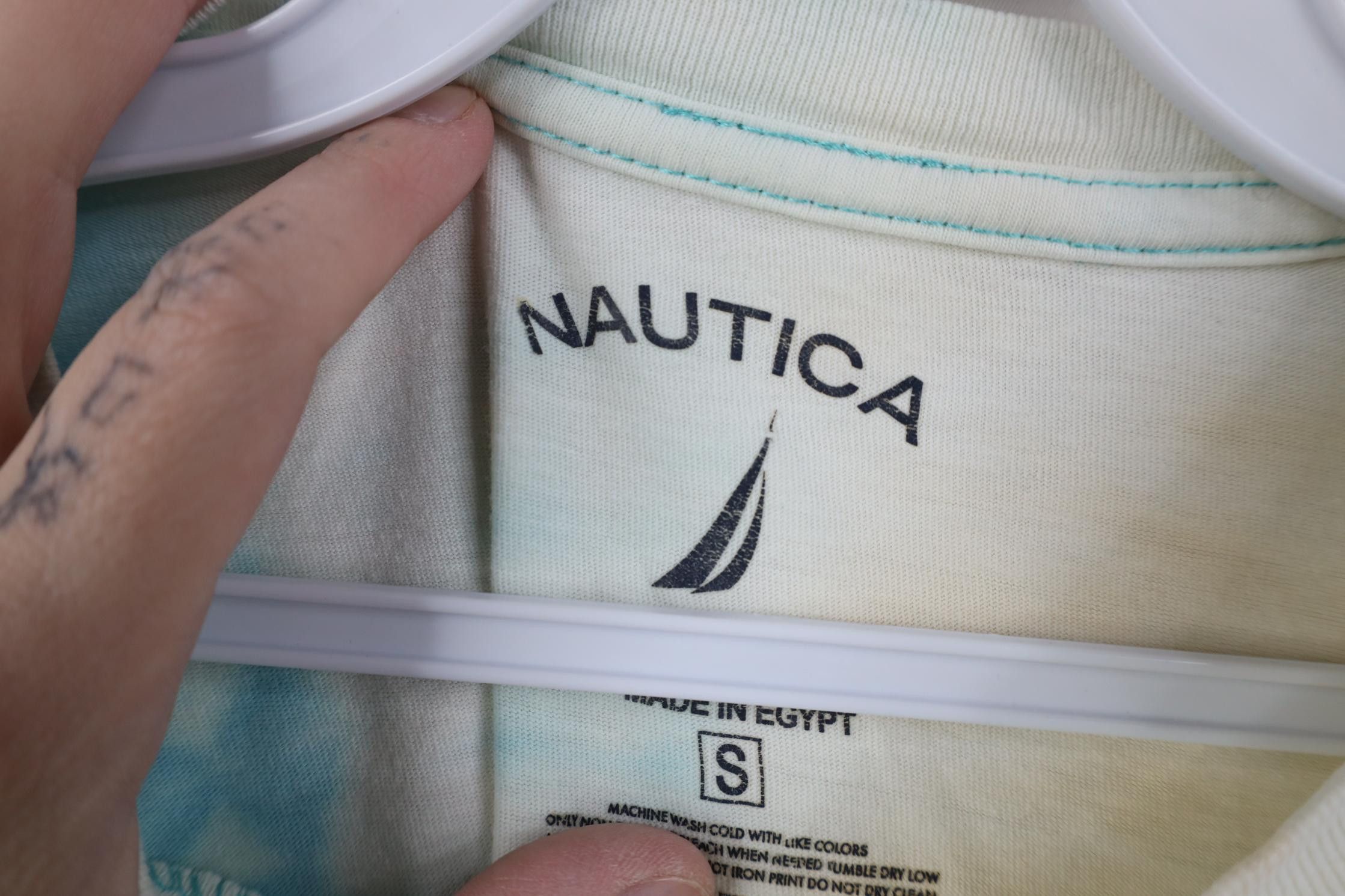 Nautica Vintage Y2K Nautica Acid Wash Sailboat T-Shirt Trippy Size US S / EU 44-46 / 1 - 10 Thumbnail