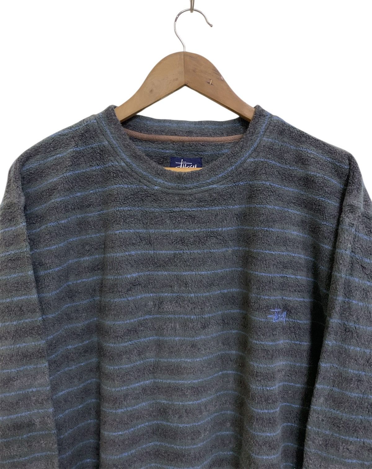 Stussy 💥Vintage Stussy Streetwear Kurt Cobain Style Stripe Shirt Size US L / EU 52-54 / 3 - 2 Thumbnail