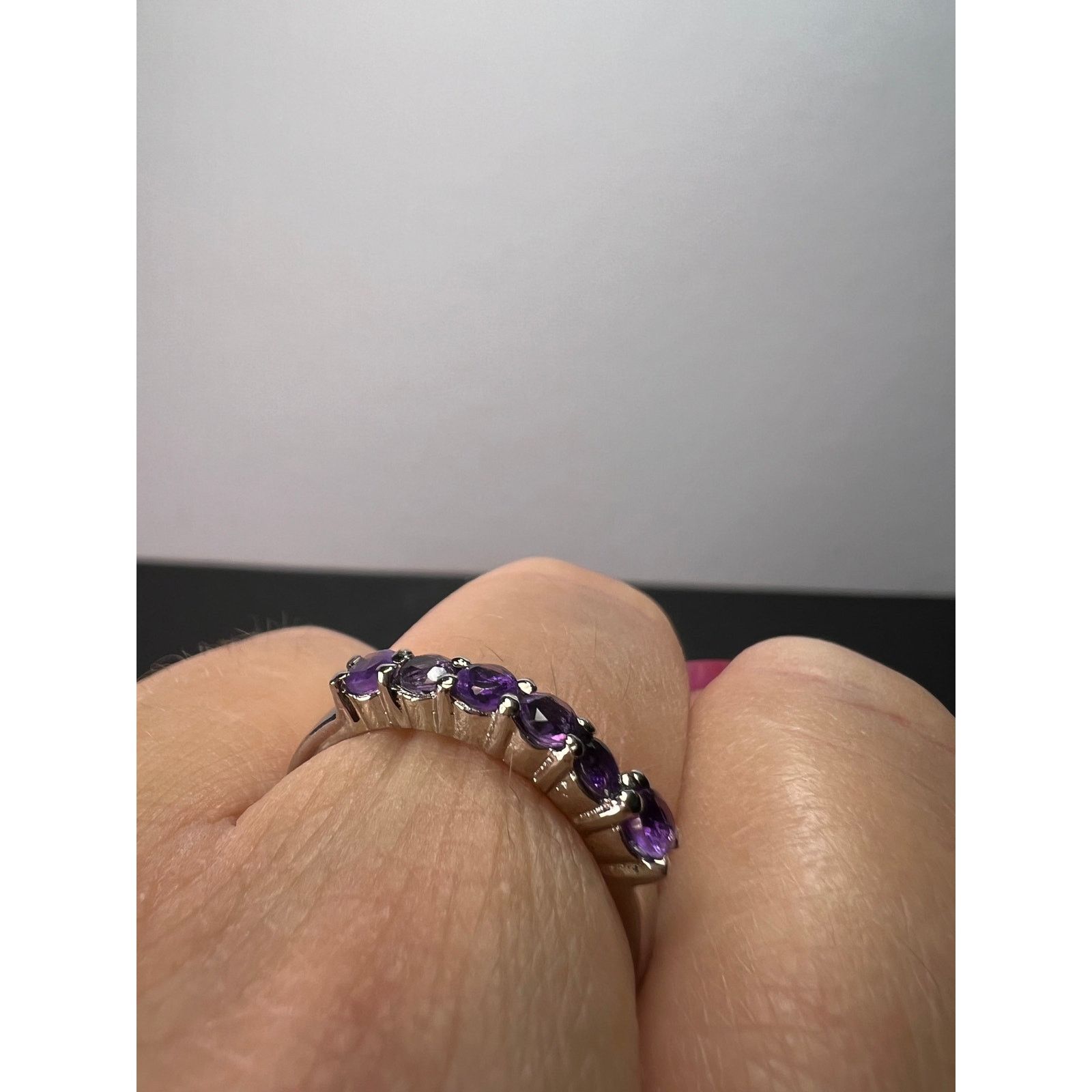 Other Stainless steel amethyst ring size 9 Size ONE SIZE - 4 Thumbnail