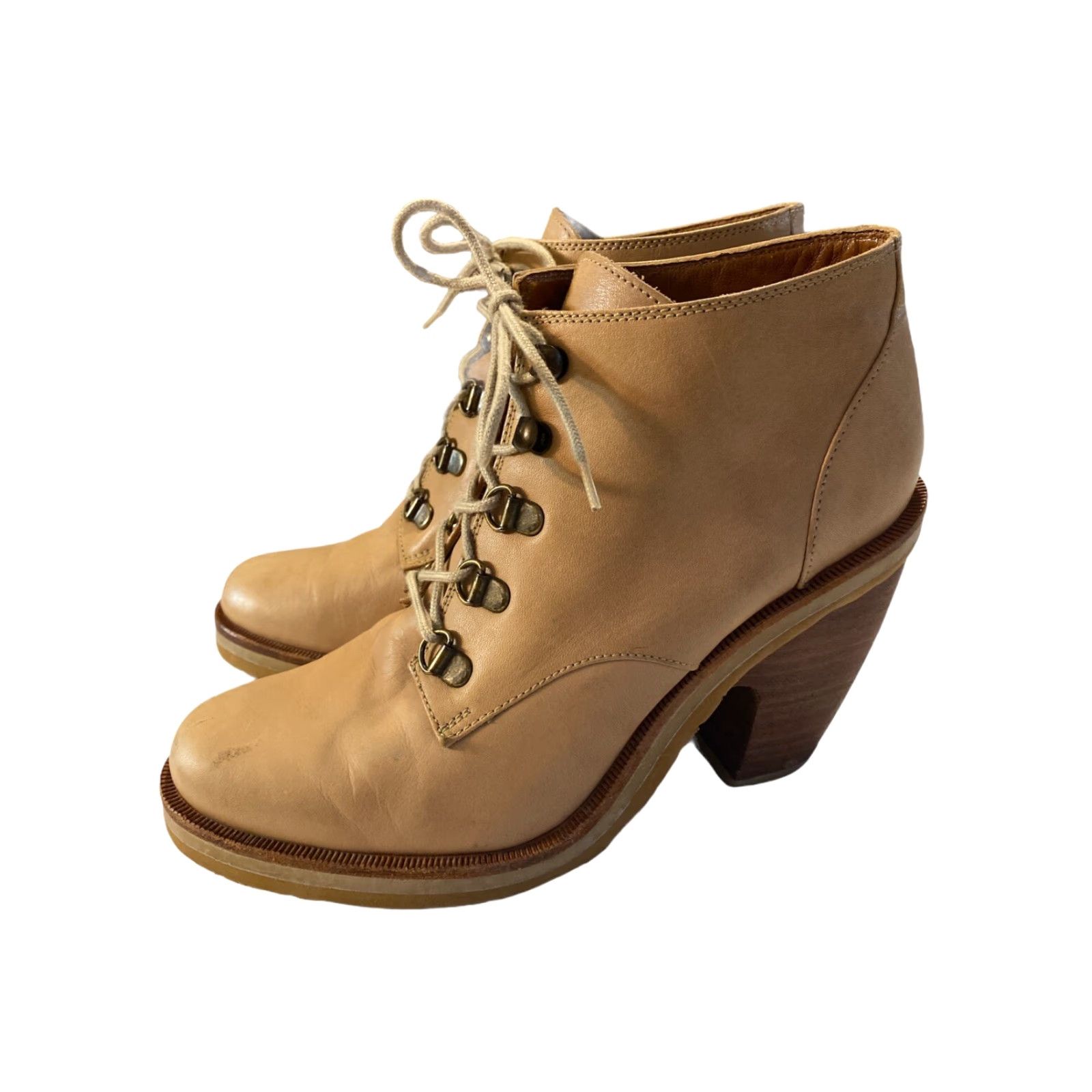 Rachel Comey Rachel Comey Boots Women Brown Leather Block Heel Lace Up Ankle Sz 7 Casual Mars Bootie Size US 7 / IT 37 - 2 Thumbnail