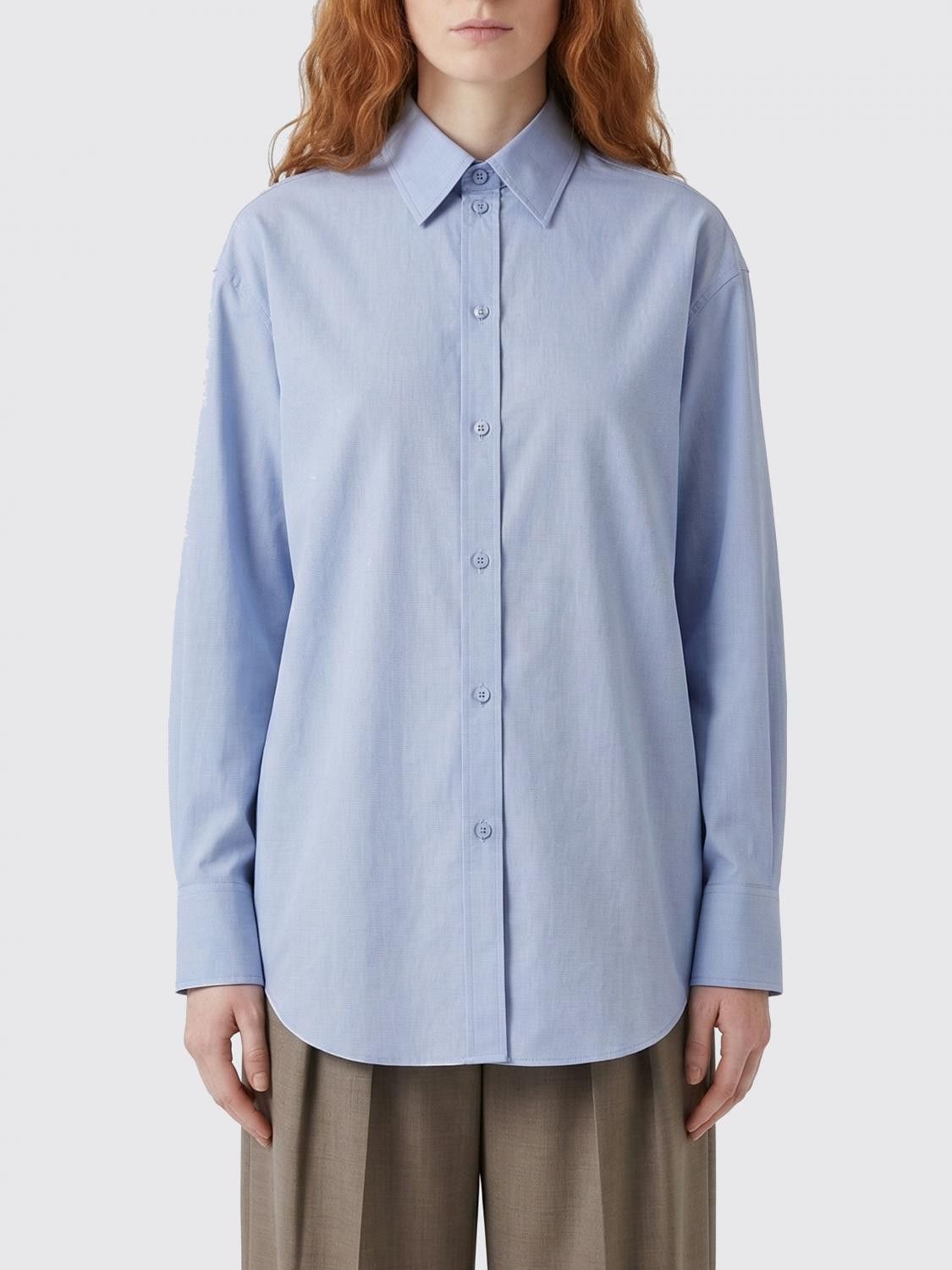 Saint Laurent Paris Saint Laurent Shirt Woman Blue Size M / US 6-8 / IT 42-44 - 1 Thumbnail