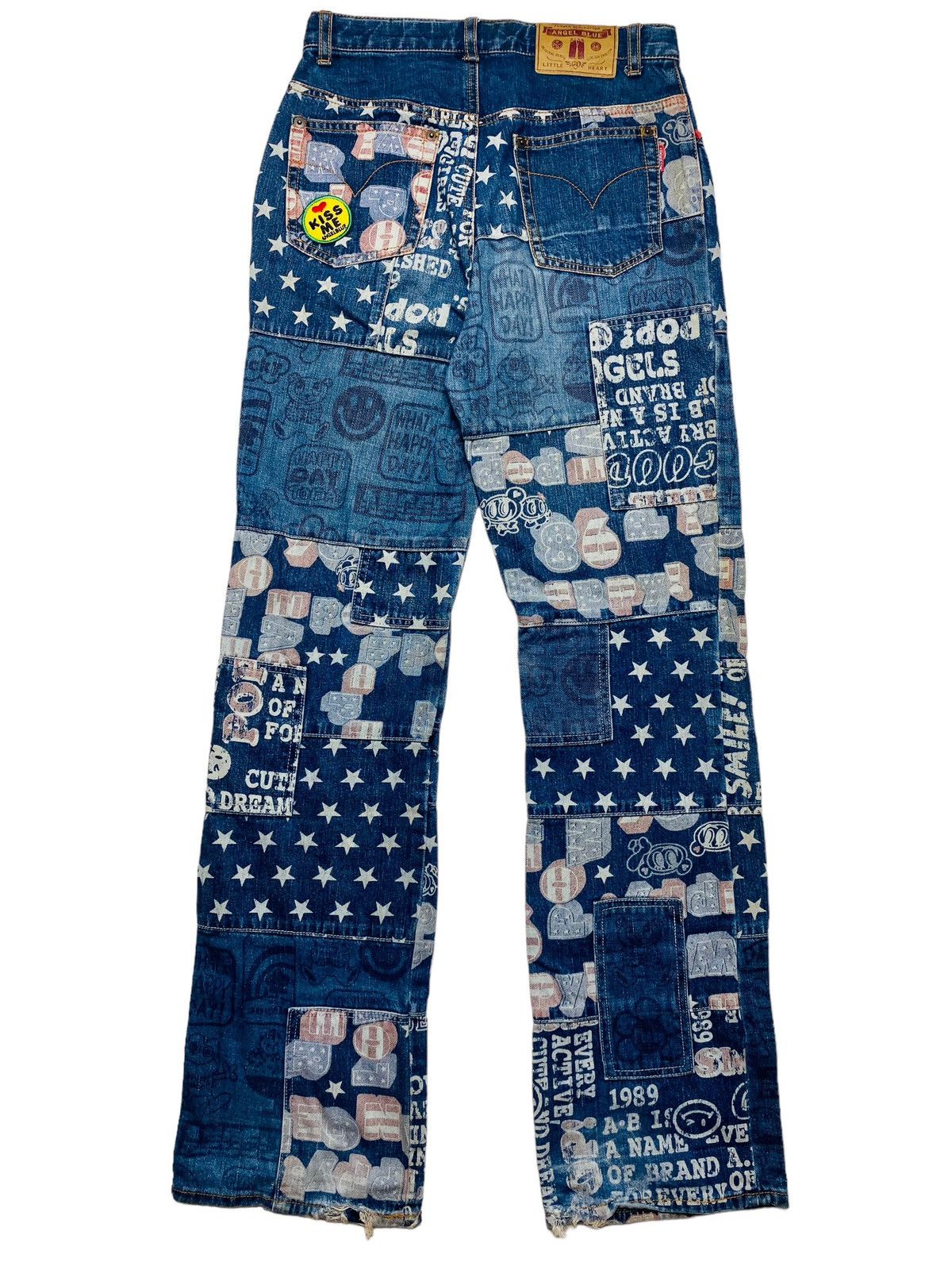 Hysteric Glamour 2000s Angel Blue - Patchwork Denim Pants | Grailed