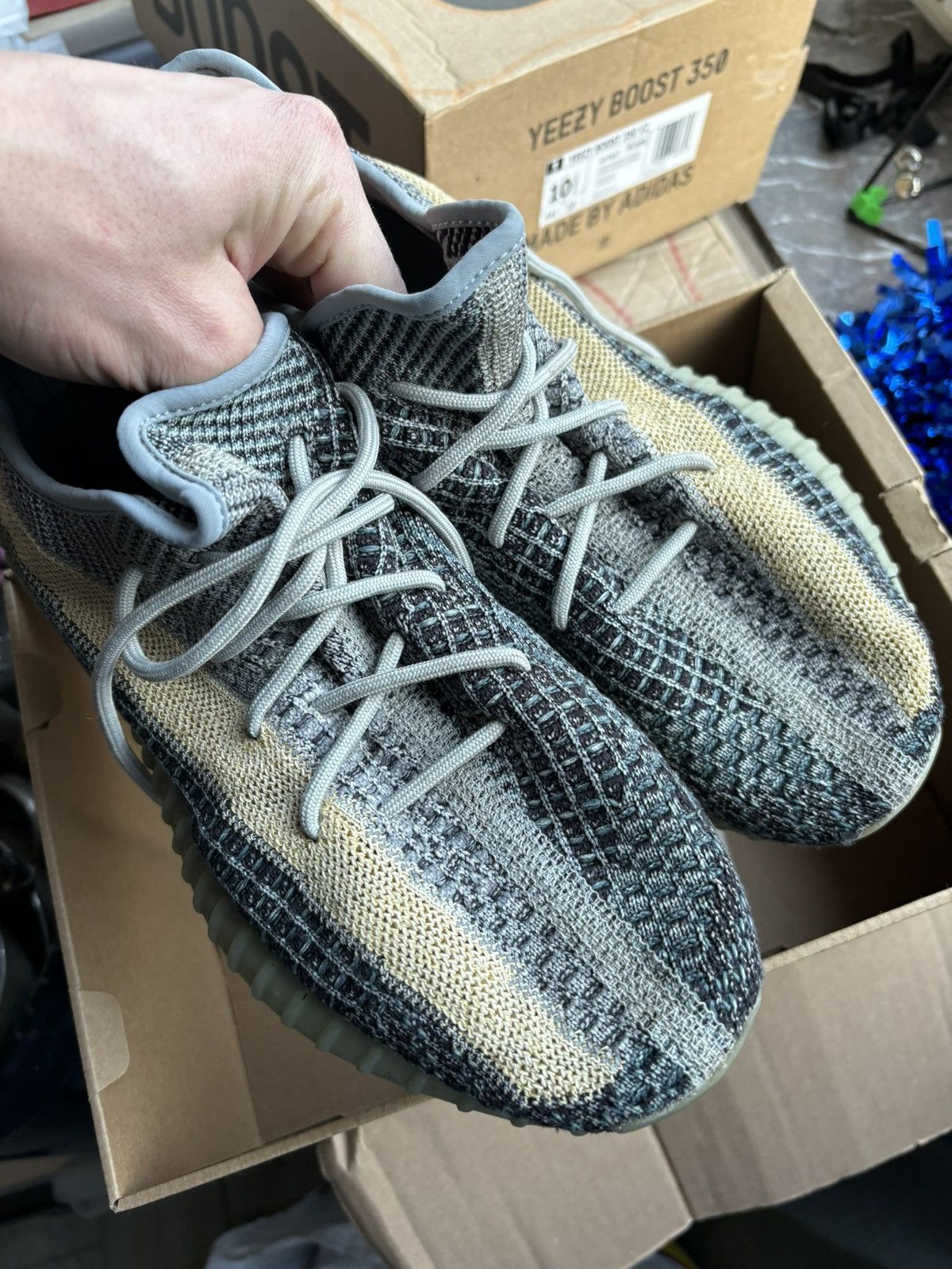 Adidas × Yeezy Box + ADIDAS Yeezy Boost 350 V2 “Ash Blue” Sneakers Shoes 11 Size US 11 / EU 44 - 6 Thumbnail