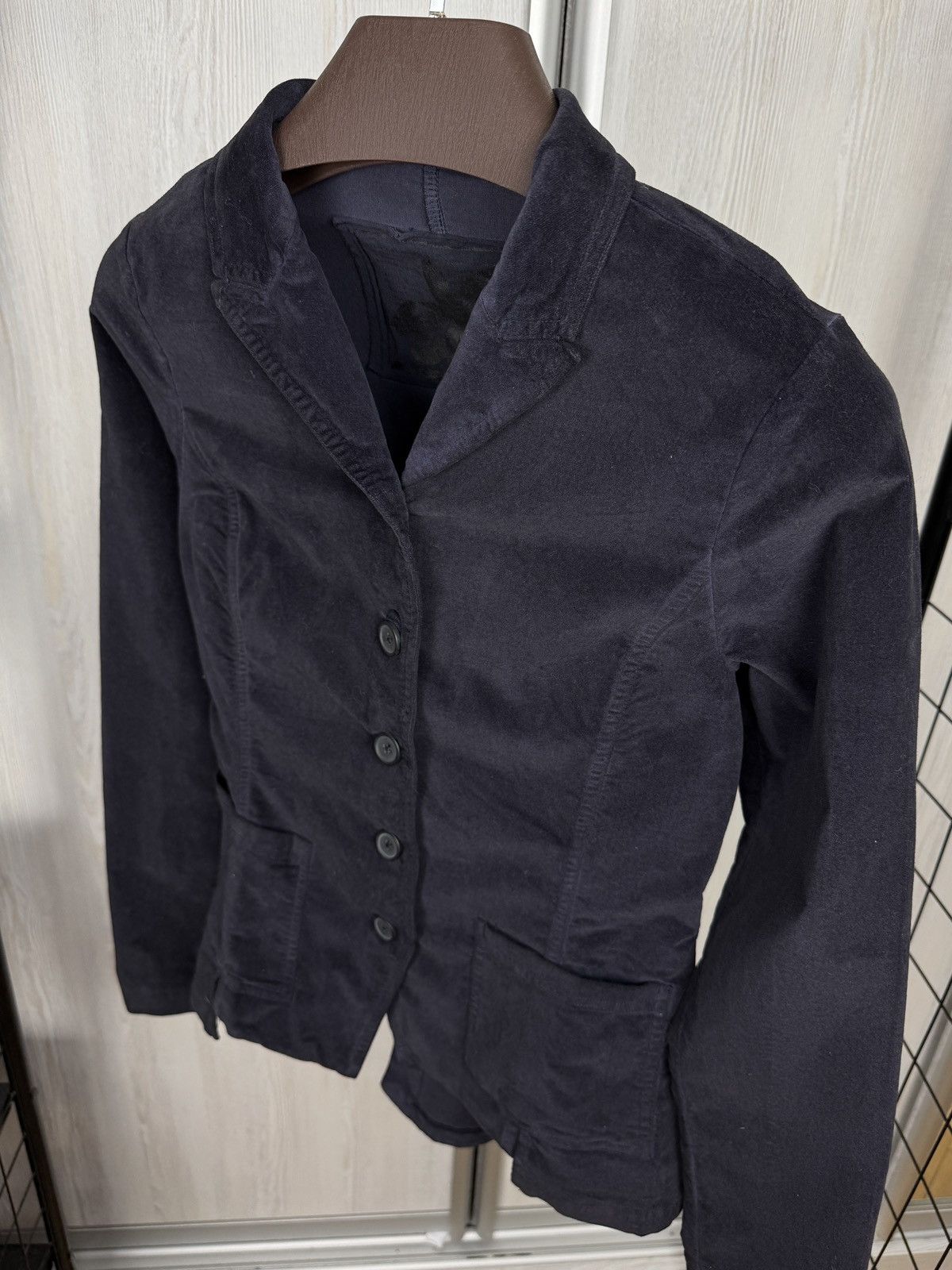 Rundholz Rundholz Black Label navy blue velour velvet blazer Size XS / US 0-2 / IT 36-38 - 6 Thumbnail