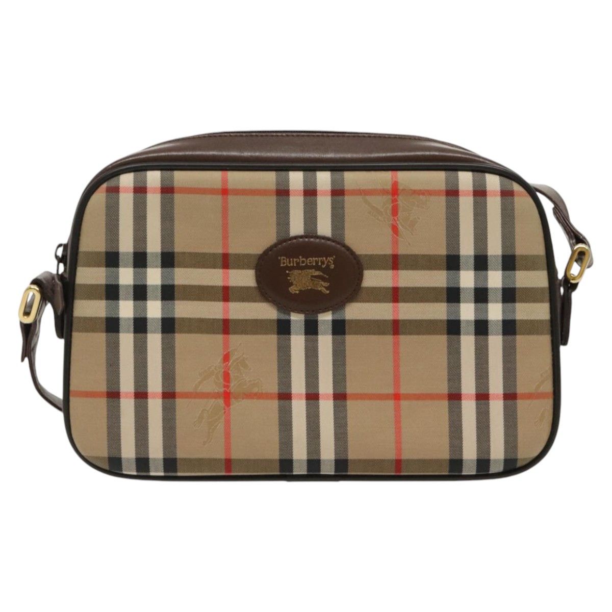 Burberry Nova Check Beige Canvas Shoulder Bag (Pre-Owned) Size ONE SIZE - 1 Thumbnail