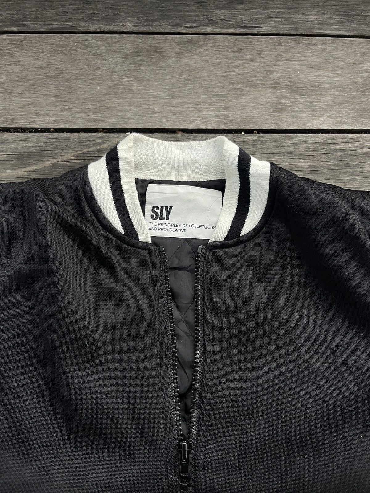 Designer × Japanese Brand SLY BLACK WHITE FULLZIPPER JACKET Size US M / EU 48-50 / 2 - 4 Thumbnail