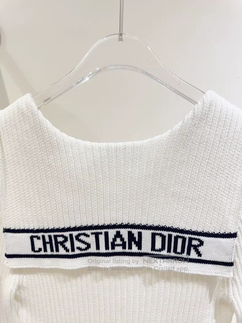 Dior Dior 24 Early Spring Navy Collar Long Sleeve Size XS / US 0-2 / IT 36-38 - 3 Thumbnail