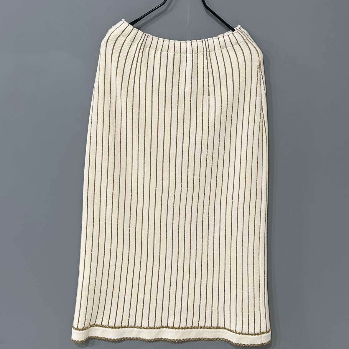 Gucci Gucci Striped Gold Skirt 26 Women Size 26" / US 2 / IT 38 - 1 Thumbnail