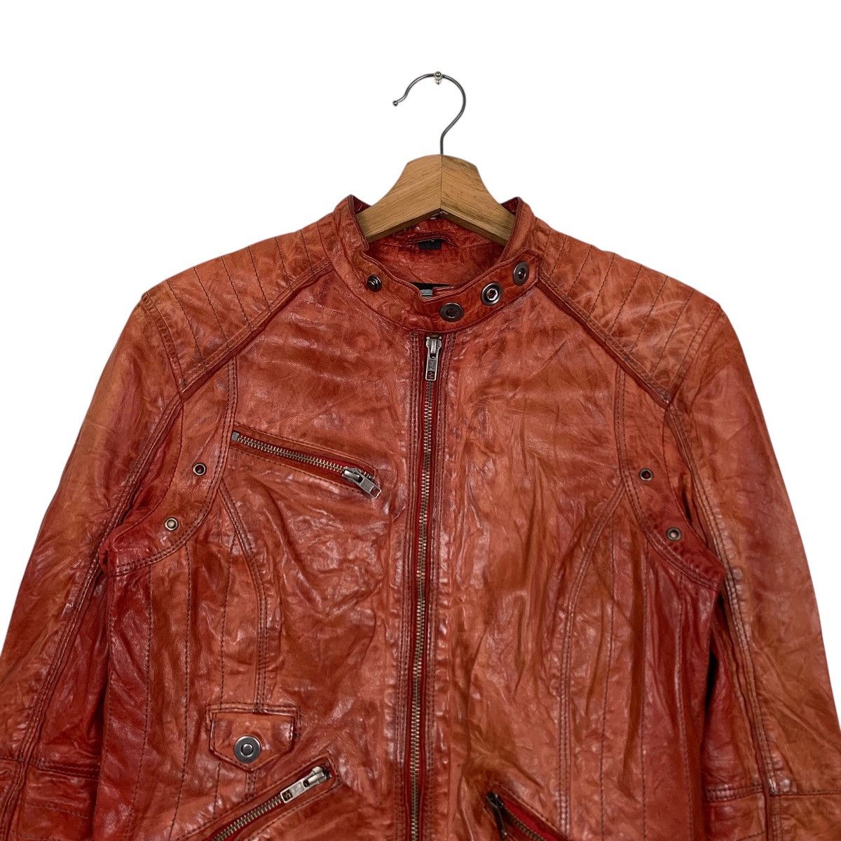 Leather ☀️Siosi leather cafe racer jacket Size US XS / EU 42 / 0 - 3 Thumbnail