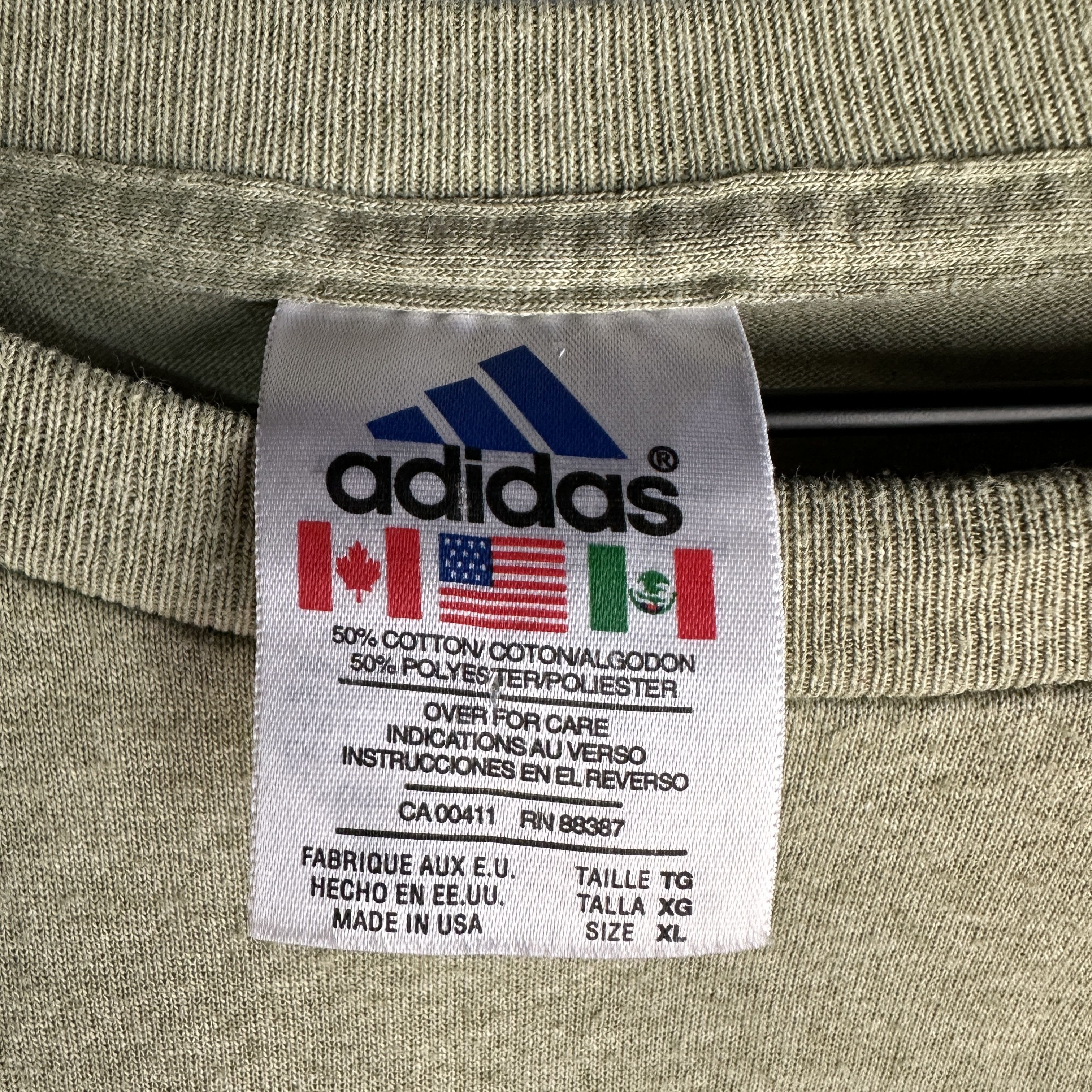 Adidas Vintage Adidas T Shirt The Brand With The Three Stripes Size US XL / EU 56 / 4 - 7 Thumbnail