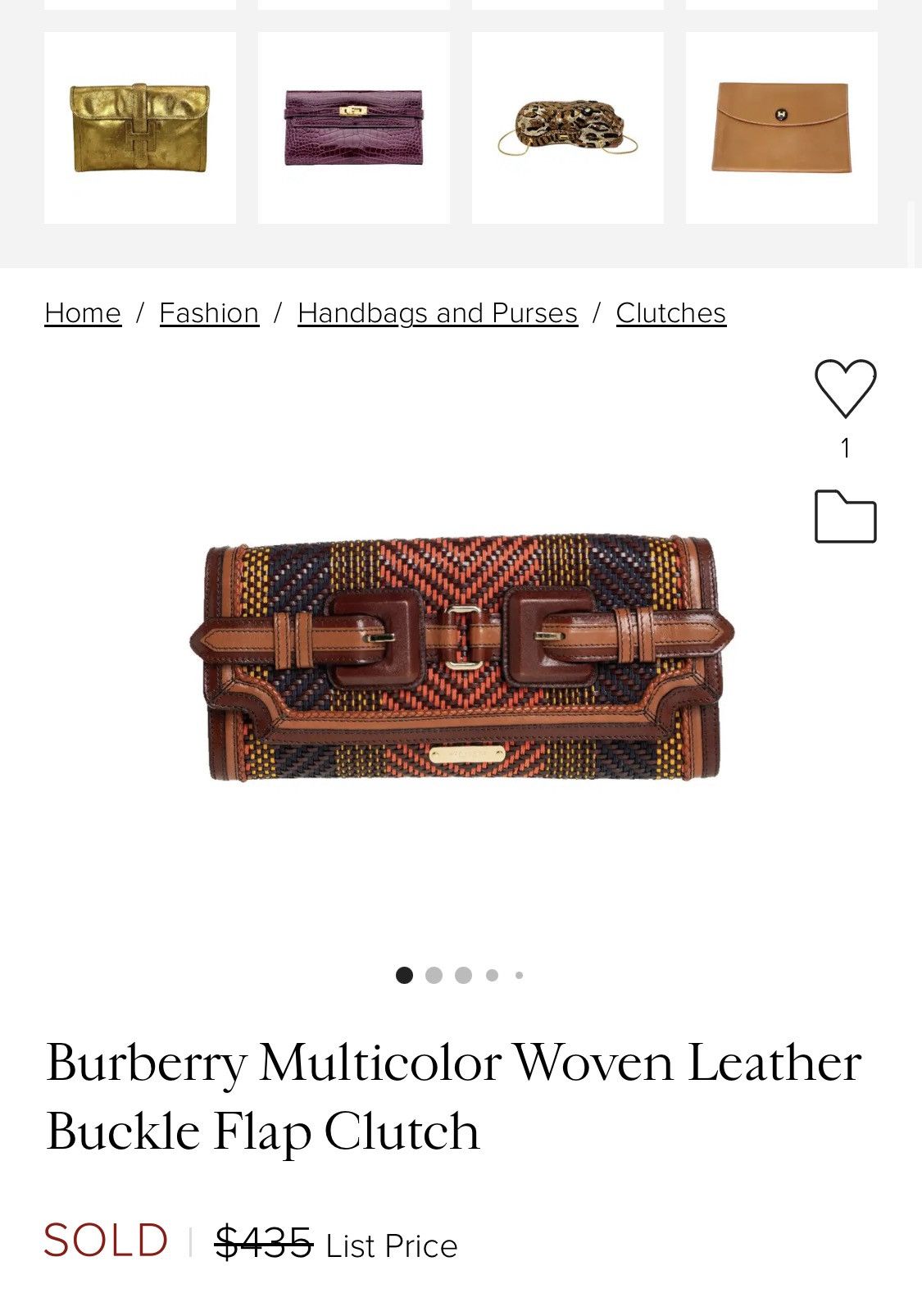 Burberry Prorsum Burberry buffalo leather woven raffia flap clutch Size ONE SIZE - 2 Thumbnail