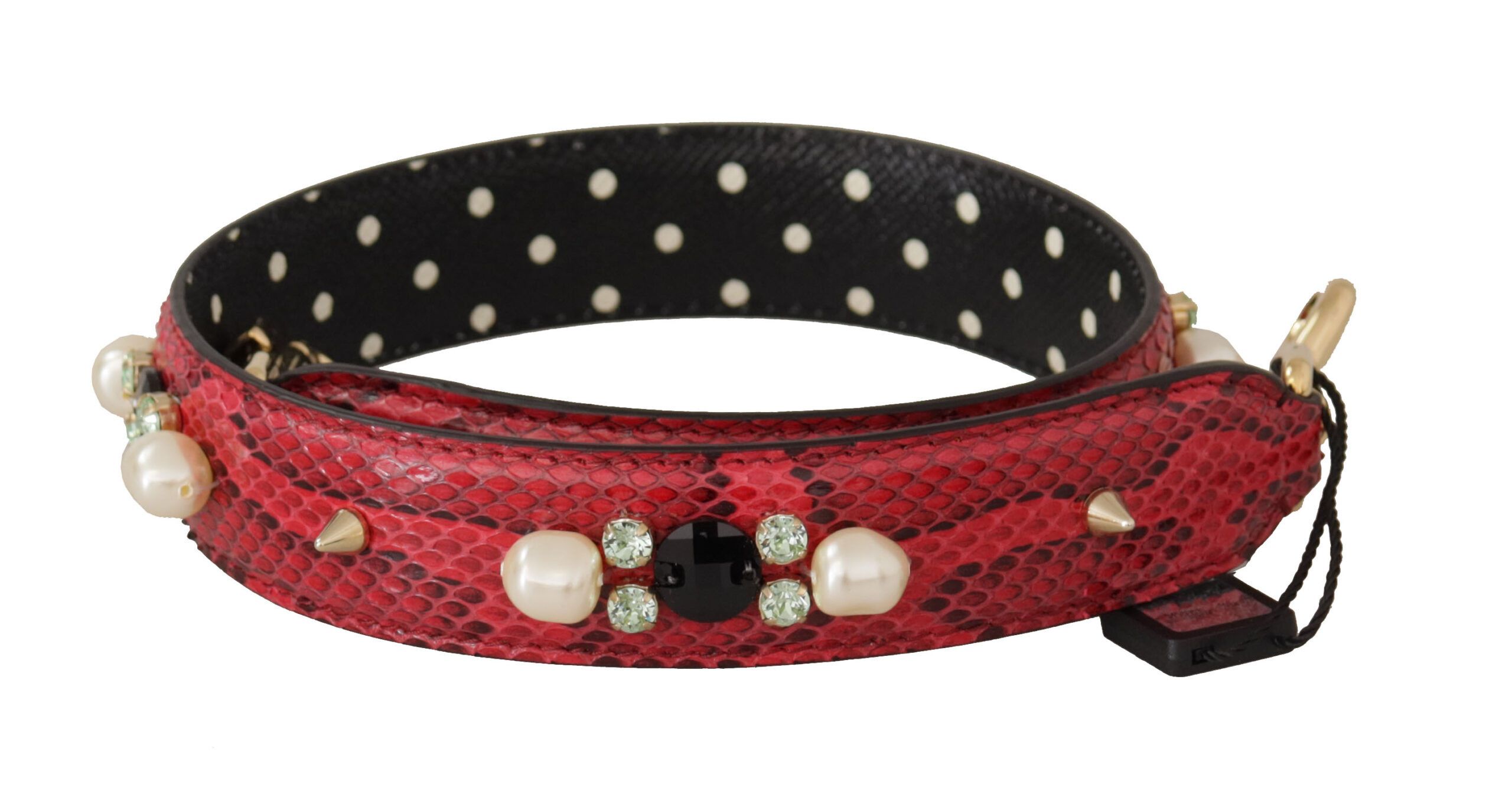 Dolce & Gabbana Elegant Red Python Leather Shoulder Women's Strap Size ONE SIZE - 1 Thumbnail