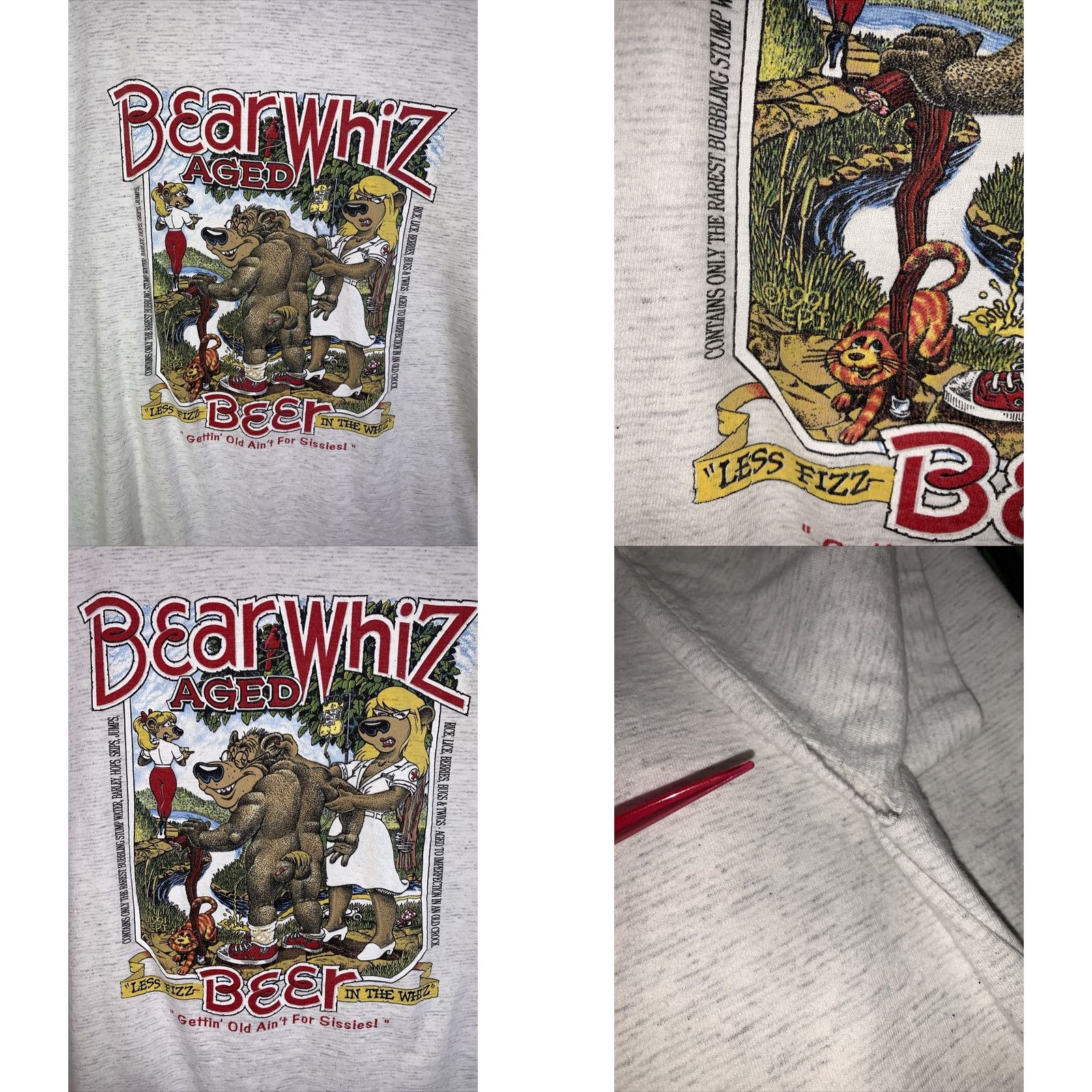 Vintage VINTAGE 90s Beer Whiz Beer Skagway Alaska Single Stitch Funny Graphic T Shirt Mens L Gray Alore Cotton Blend Shirt Short Sleeve Crew Neck Classic Size US L / EU 52-54 / 3 - 8 Thumbnail