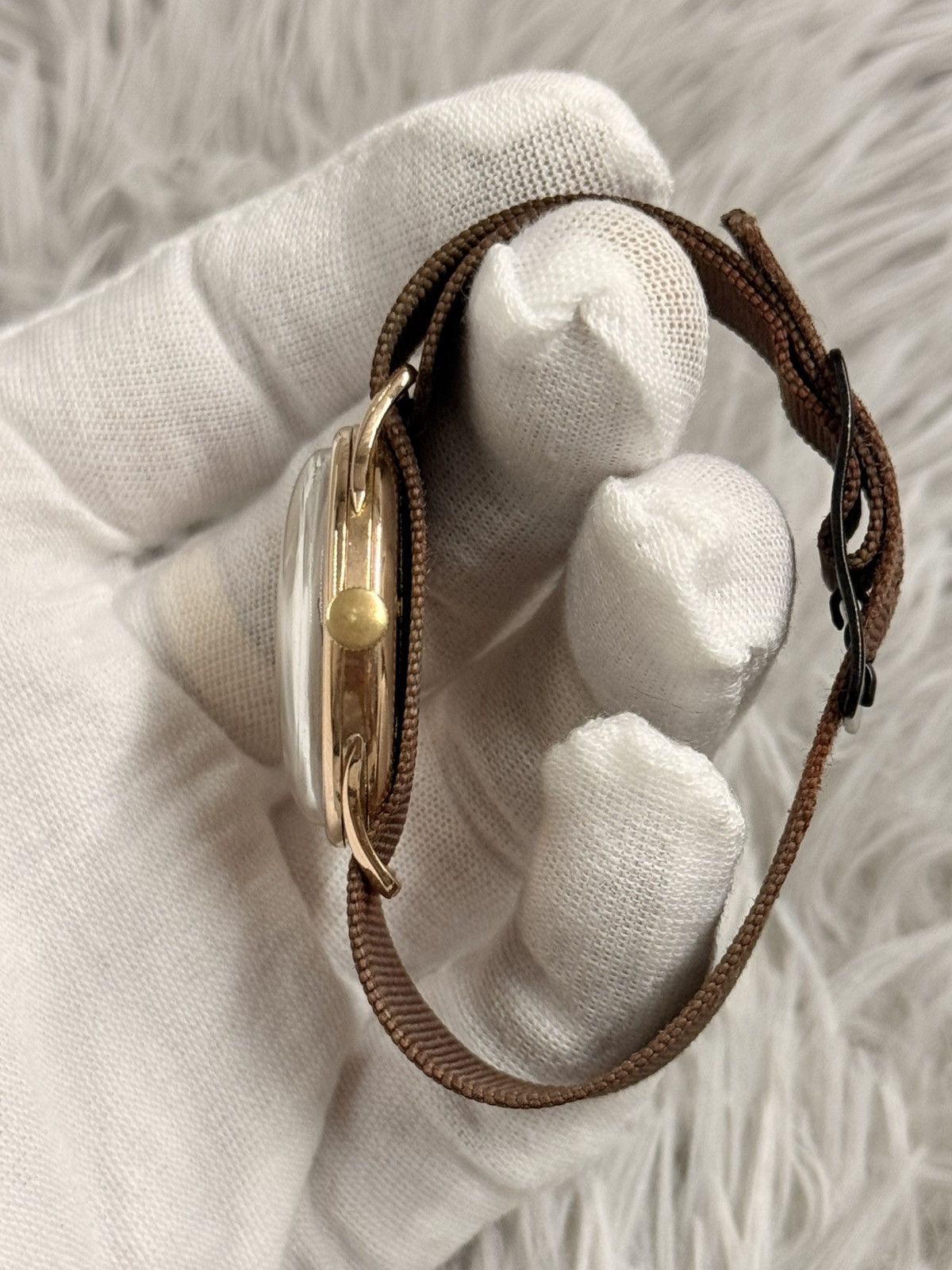 Vintage Rare Vintage 1970’s VULCAIN Military Manual Watch 9CT. Gold Size ONE SIZE - 5 Thumbnail