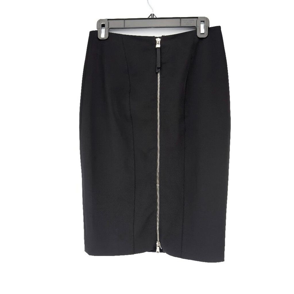 Other SANDRA ANGELOZZI Pencil Double Back Zip Black Skirt Size 32 Size 32" / US 10 / IT 46 - 3 Thumbnail