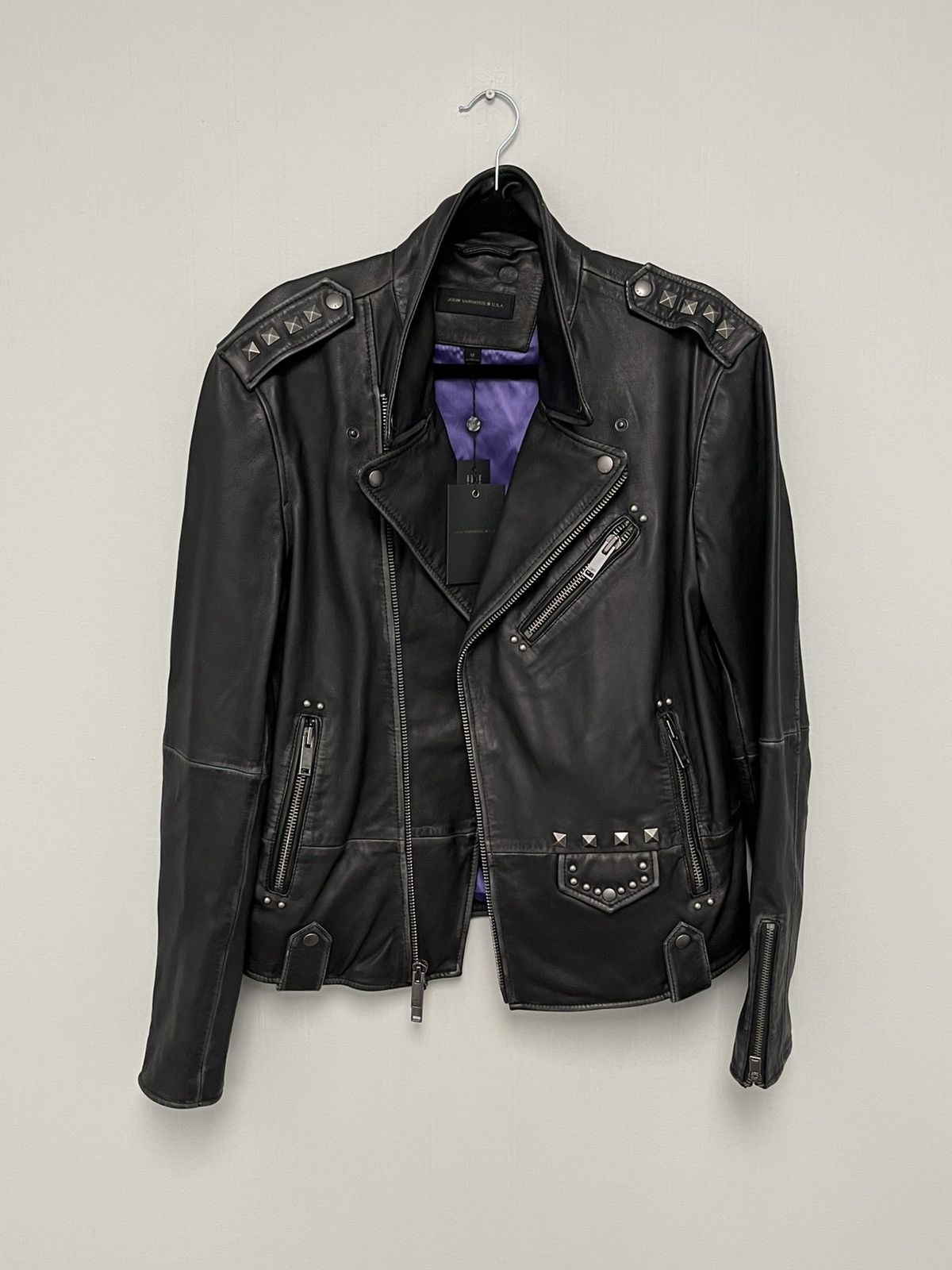 John Varvatos Misfits studded leather biker jacket size medium Size US M / EU 48-50 / 2 - 1 Thumbnail
