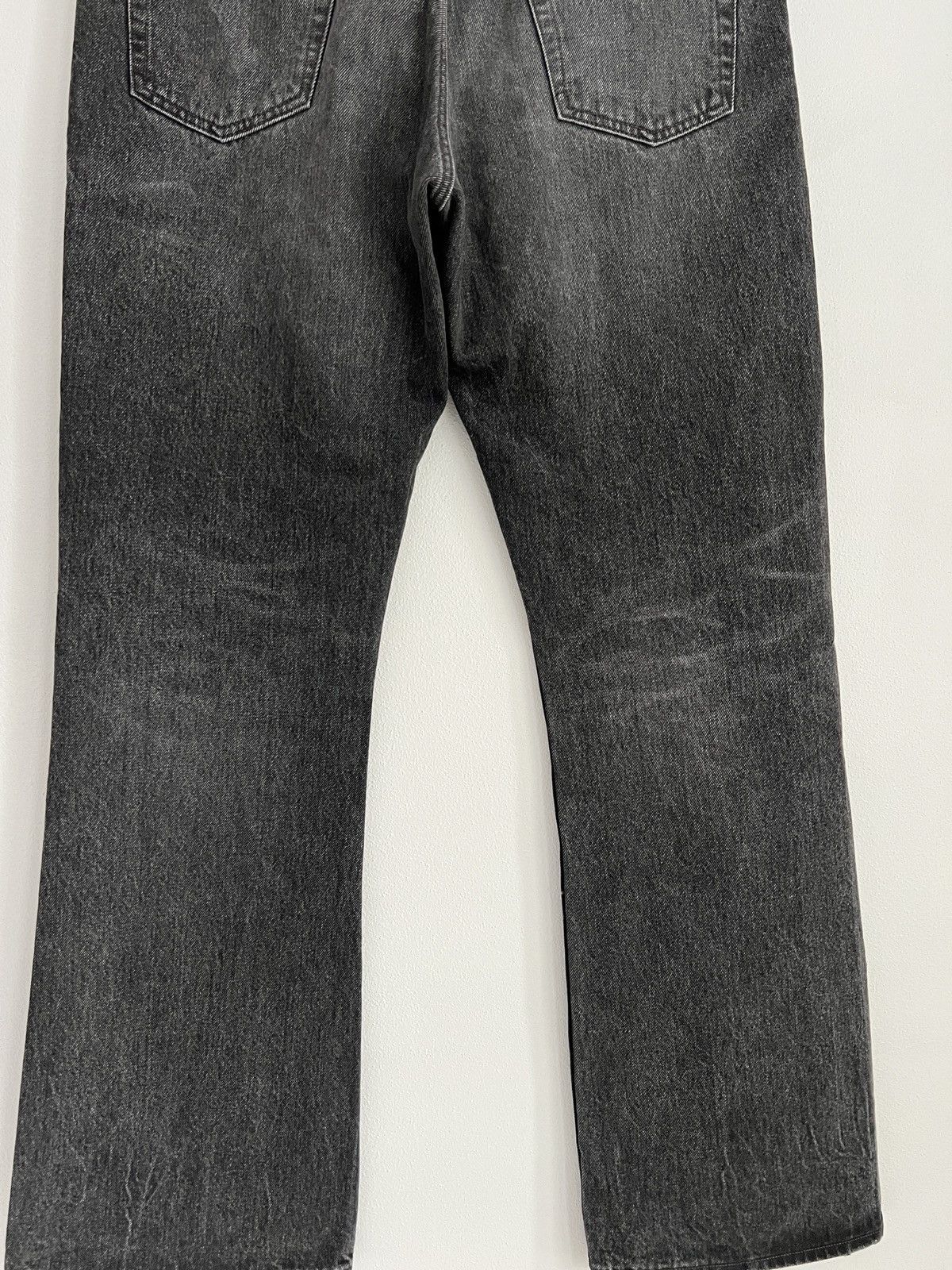 Balenciaga FW 18 Charcoal Whiskered Bootcut Denim - 34 Size US 34 / EU 50 - 5 Thumbnail