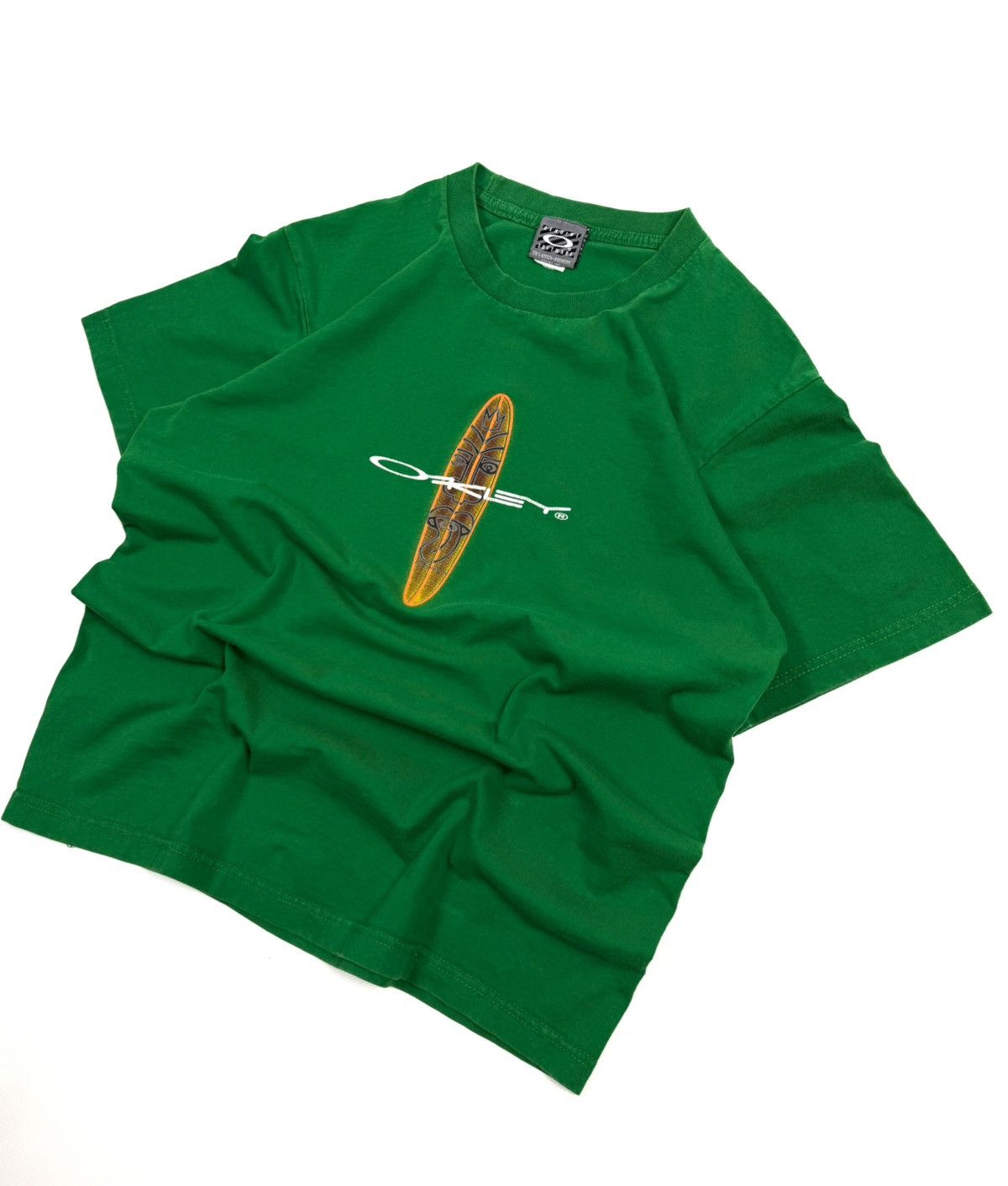 Oakley Vintage Oakley Software Surf Tee Y2K Green Thailand Rare 00s Size US L / EU 52-54 / 3 - 2 Thumbnail