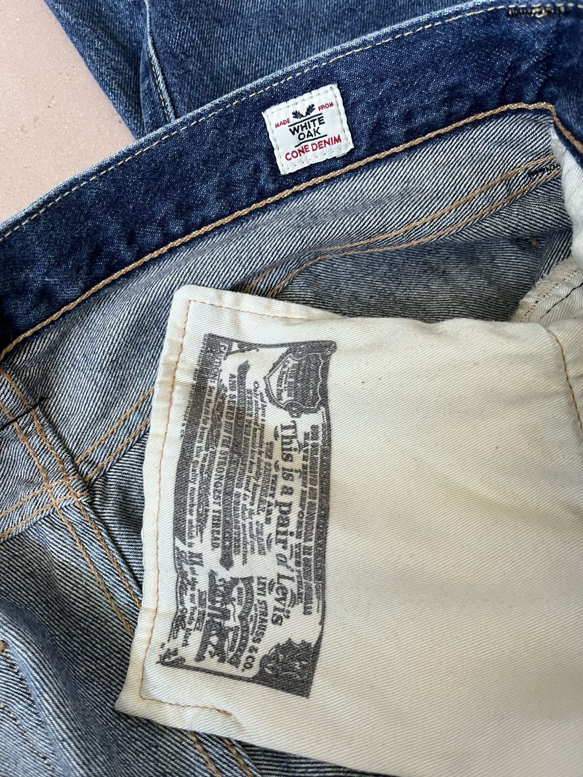 Levi's Selvedge Levi’s 501 33x32 White Oak Cone Denim Size US 33 - 8 Thumbnail