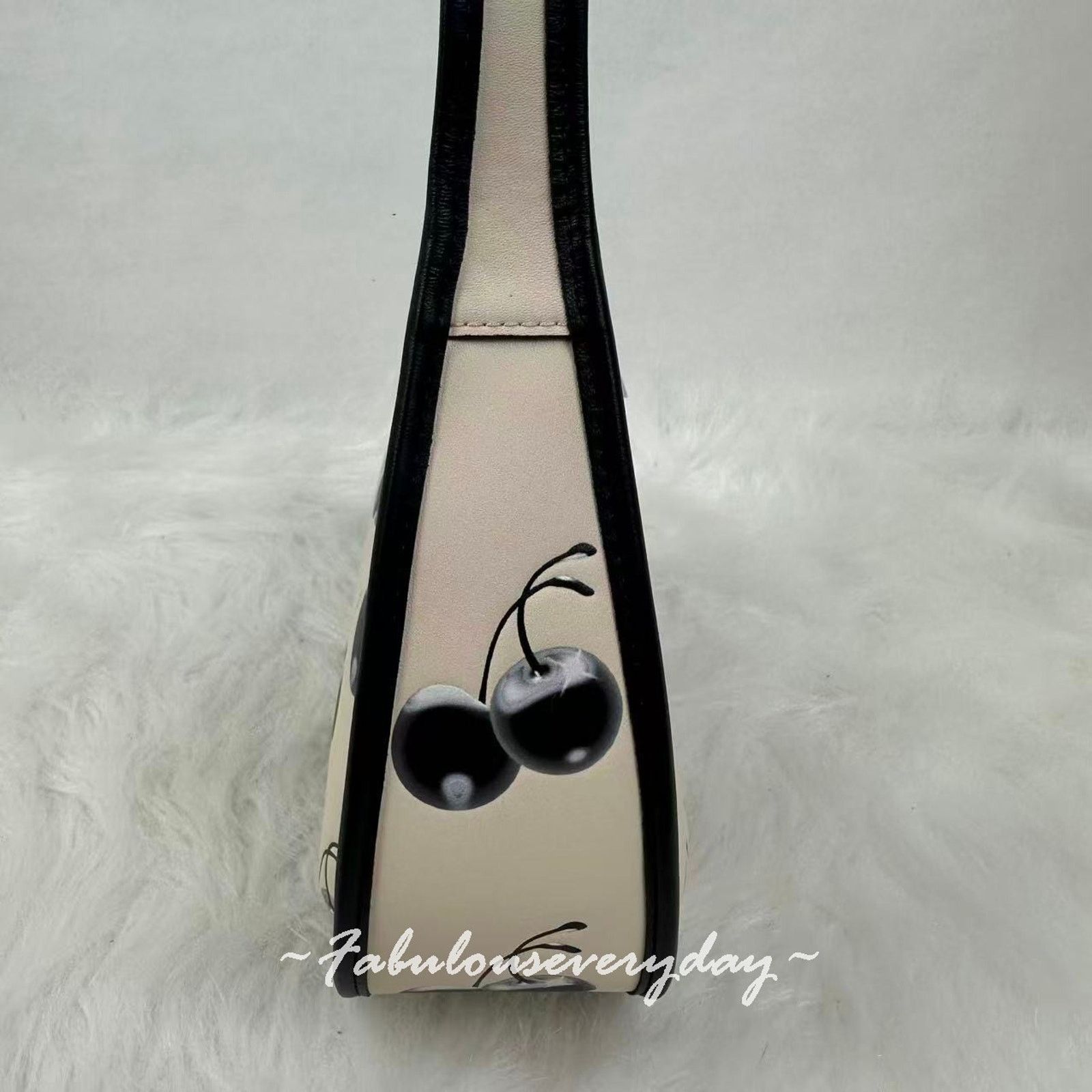 Coach Coach Ergo Cherry Bag in Coachtopia Leather Black/Cloud Size ONE SIZE - 3 Thumbnail