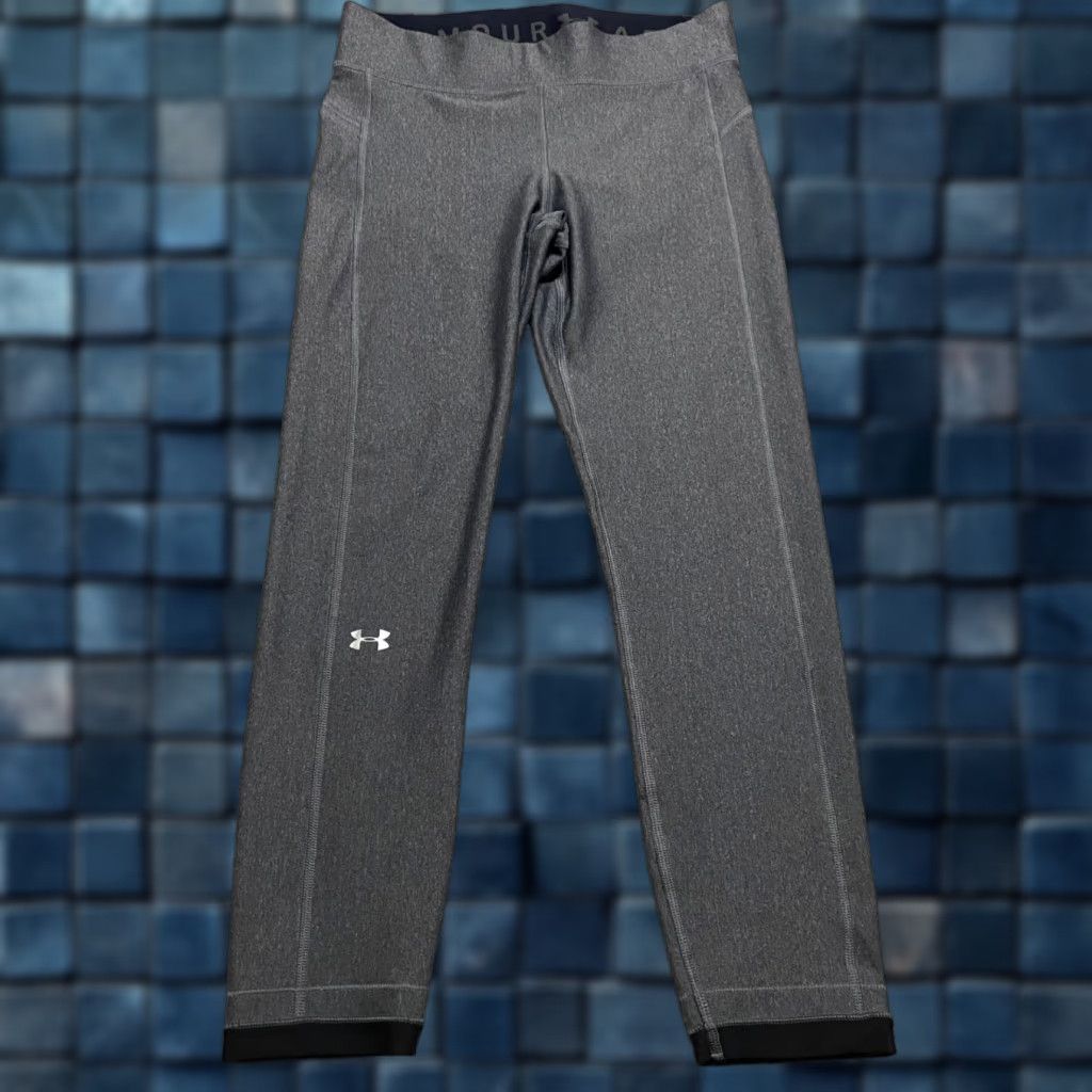 Under Armour Under Armour Womens Pants Gray Crop Heatgear Leggings Pull On Compression Size 32" / US 10 / IT 46 - 1 Thumbnail