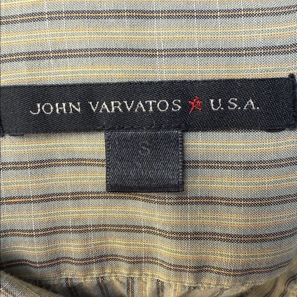 John Varvatos John Varvatos Star USA Linen Cotton Stripe Button-Up Shirt Size US S / EU 44-46 / 1 - 7 Thumbnail