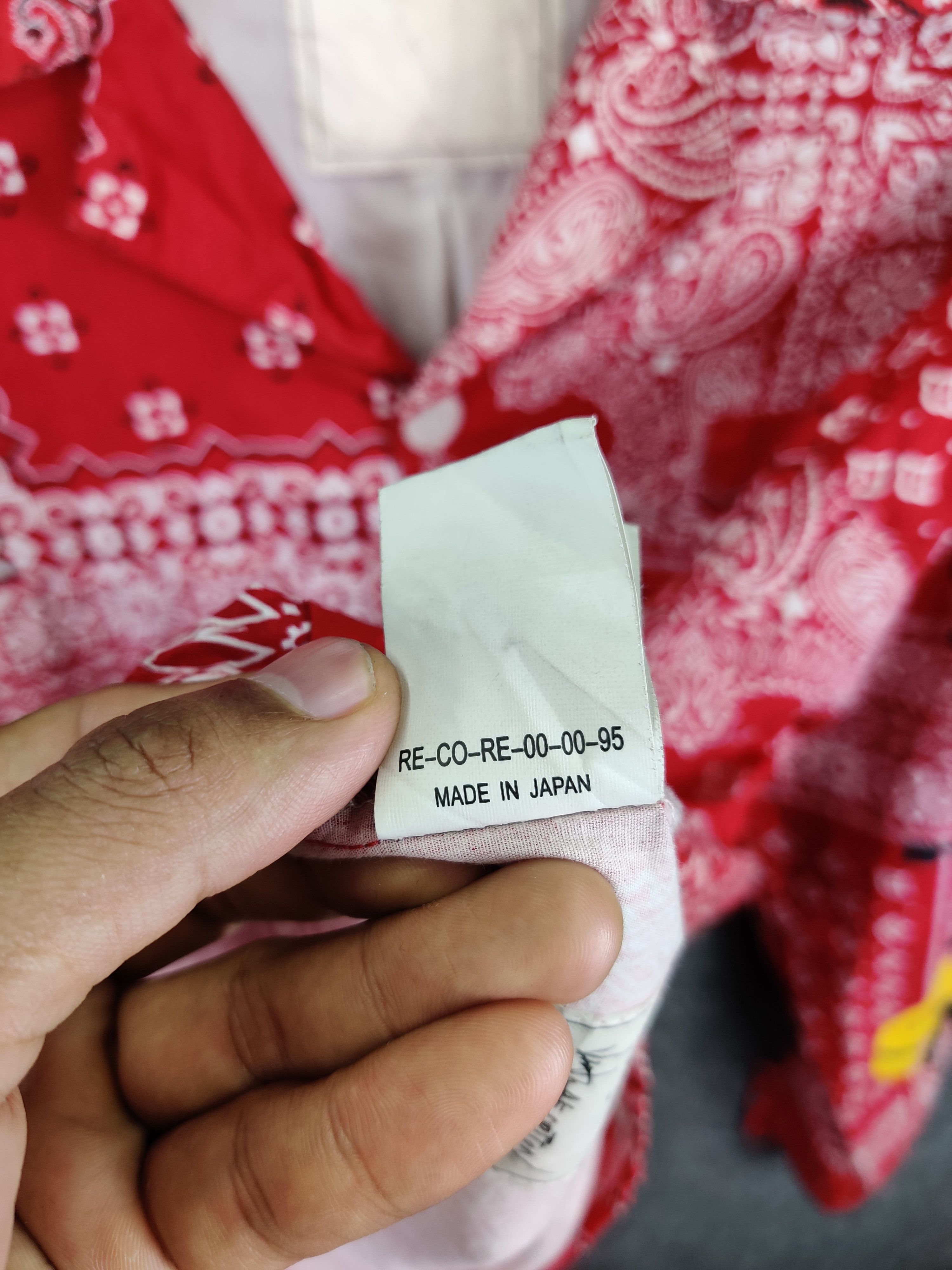 Nice❗Vintage READYMADE Bandana Red Shirts Button Ups