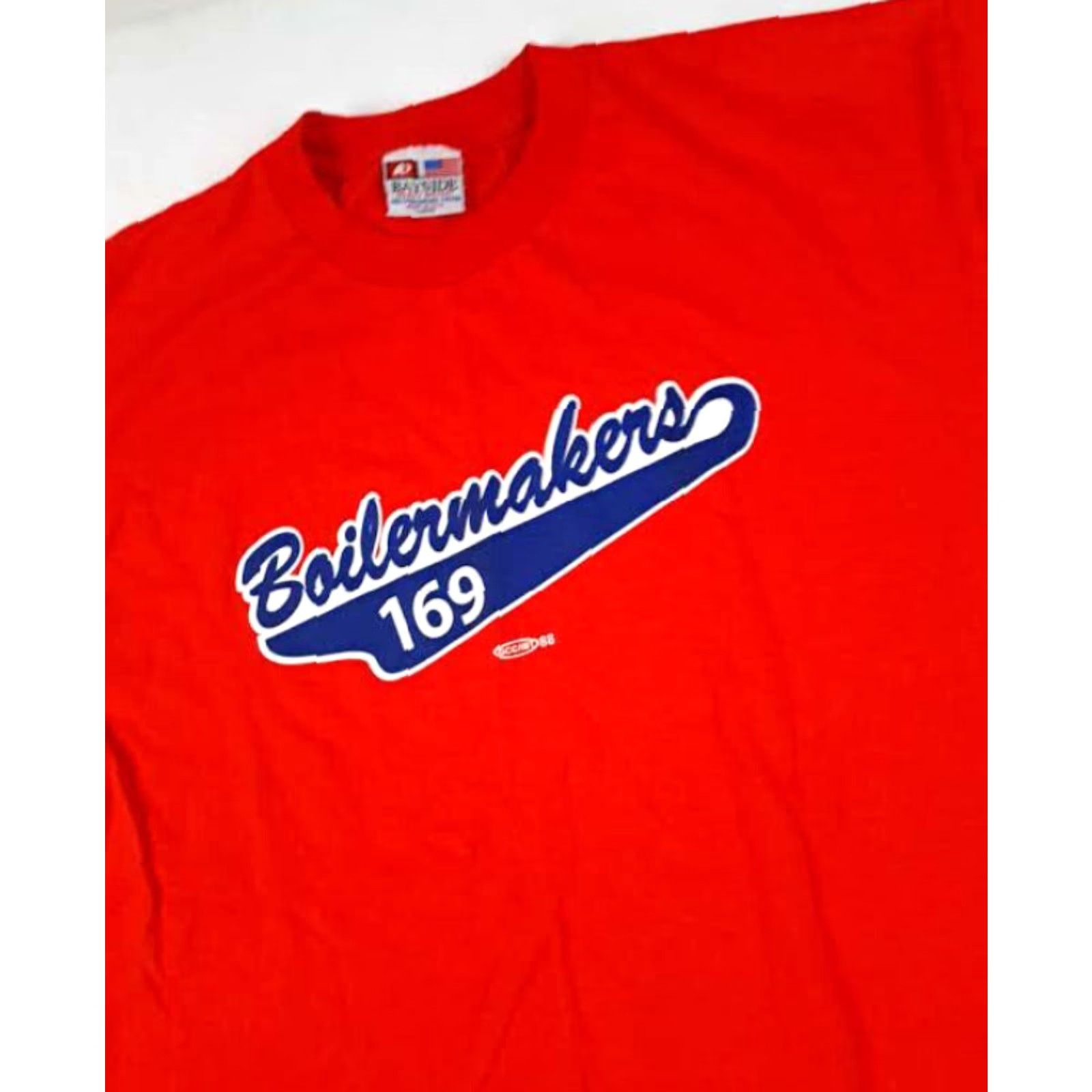 Vintage VINTAGE Boilermakers Local 169 Detroit 1988 XL Bayside T-Shirt USA Red Men Shirt Size US XL / EU 56 / 4 - 3 Thumbnail