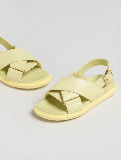 Marni o1w1db10824 Leather Sandals in Acid Green Size US 6 / IT 36 - 1 Thumbnail