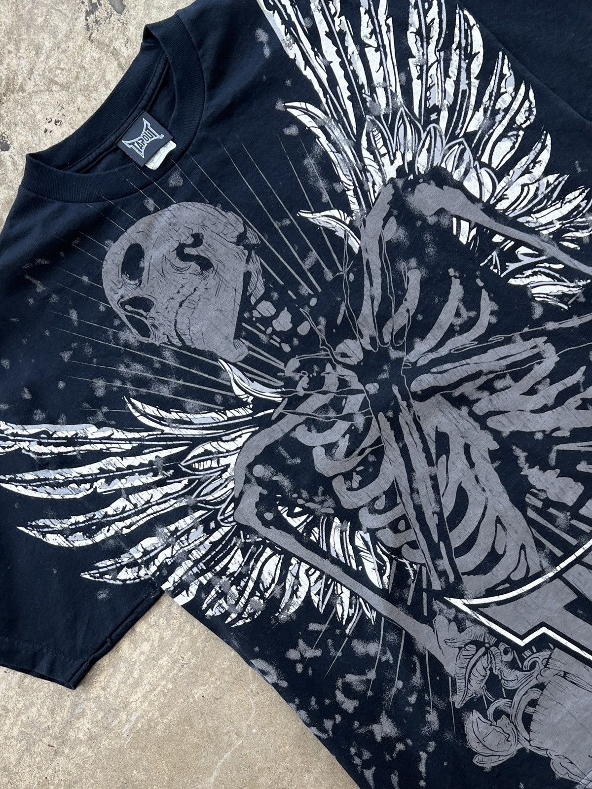 Tapout Vintage Y2K Tapout Affliction Style Angel Wing Skeleton XL Size US XL / EU 56 / 4 - 1 Thumbnail