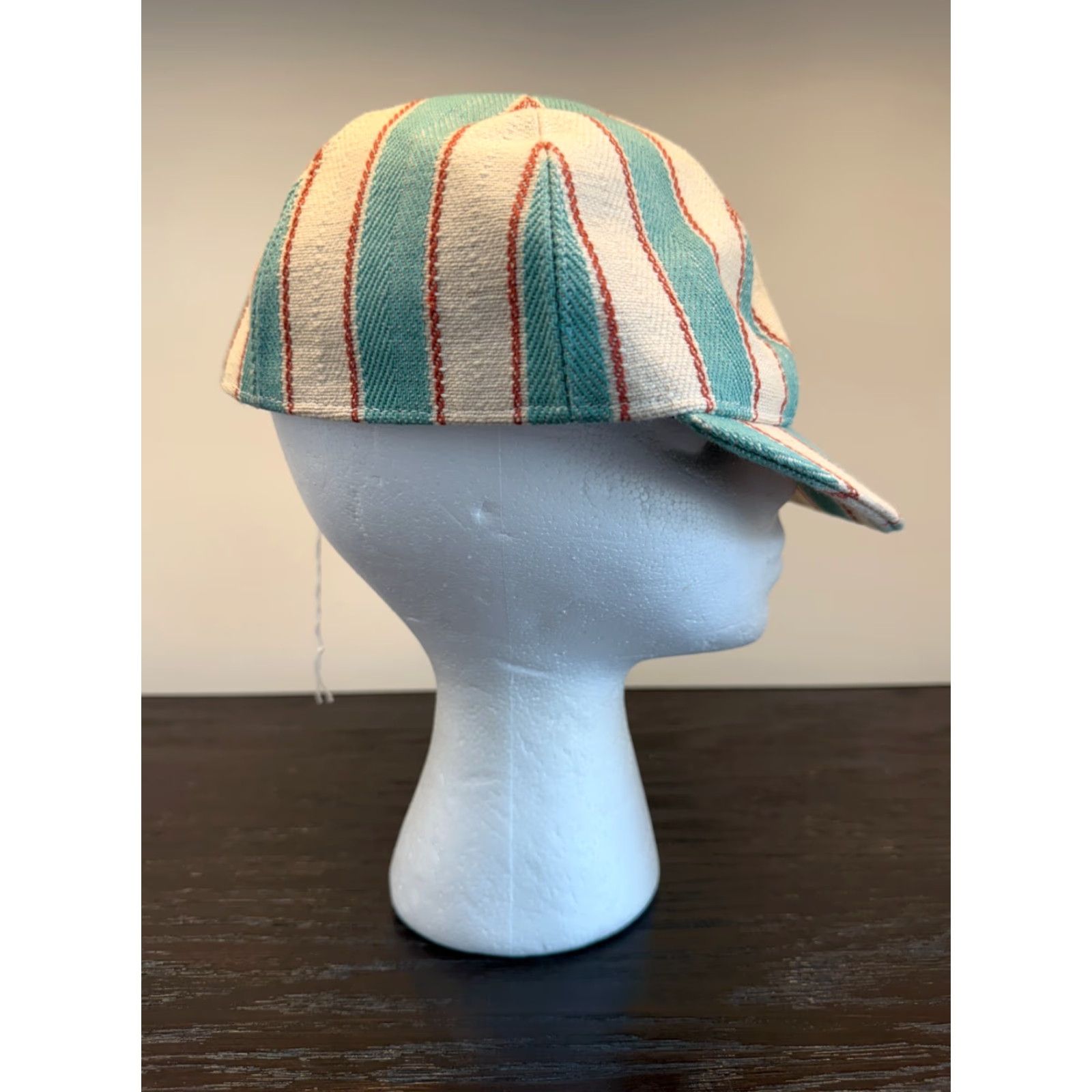 Vintage Anthony Peto Hat Mens Small Schoolboy Cricket Green Twill Cap Made in France Size ONE SIZE - 3 Thumbnail