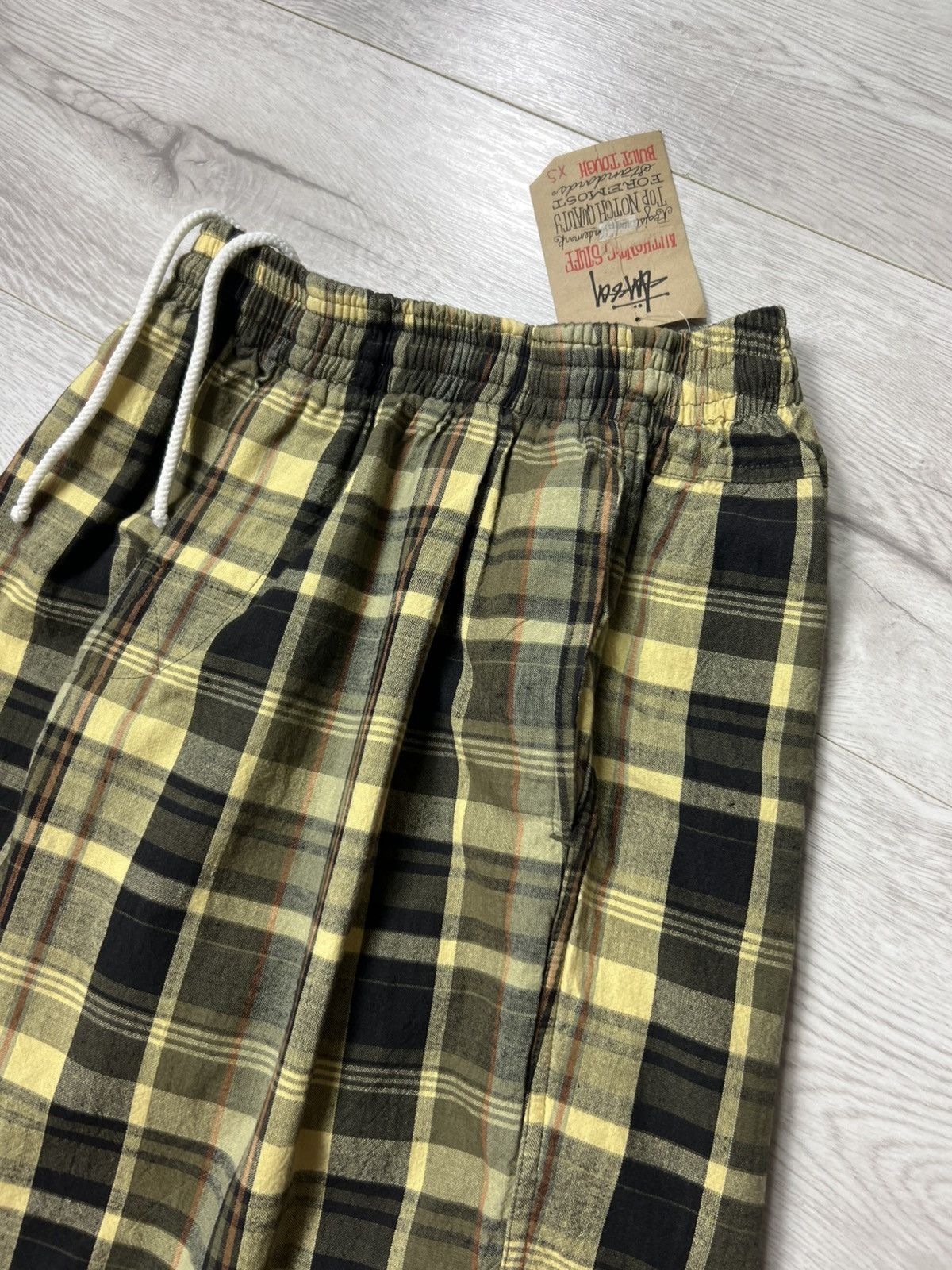 Stussy Rare 90s Vintage Stussy ELASTIC STUFF Men’s Checked Shorts Size US 30 / EU 46 - 15 Thumbnail