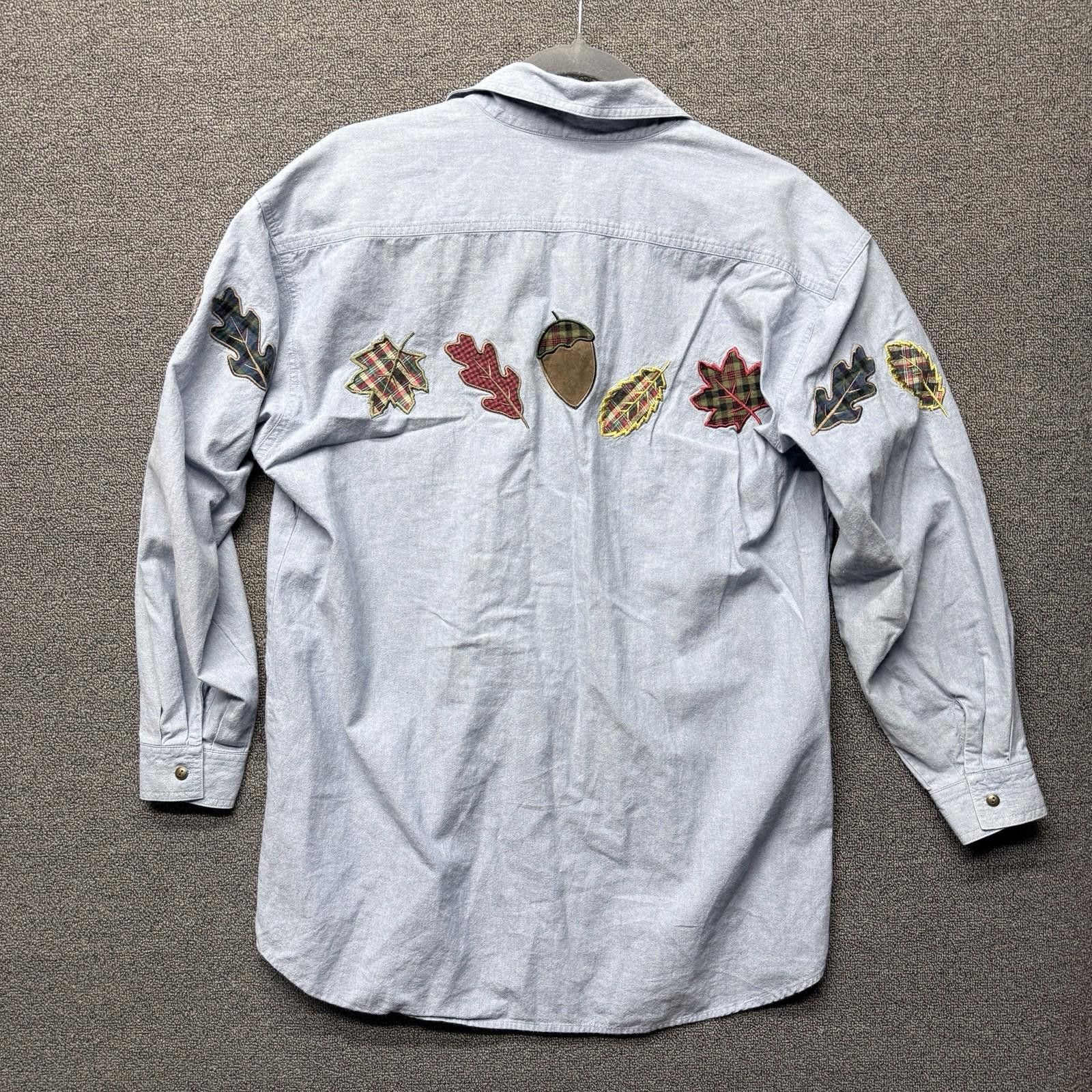 Other David Brooks Denim Shirt AutumnLeaf Embroider Grandma Sz 12 Size XL / US 12-14 / IT 48-50 - 2 Thumbnail