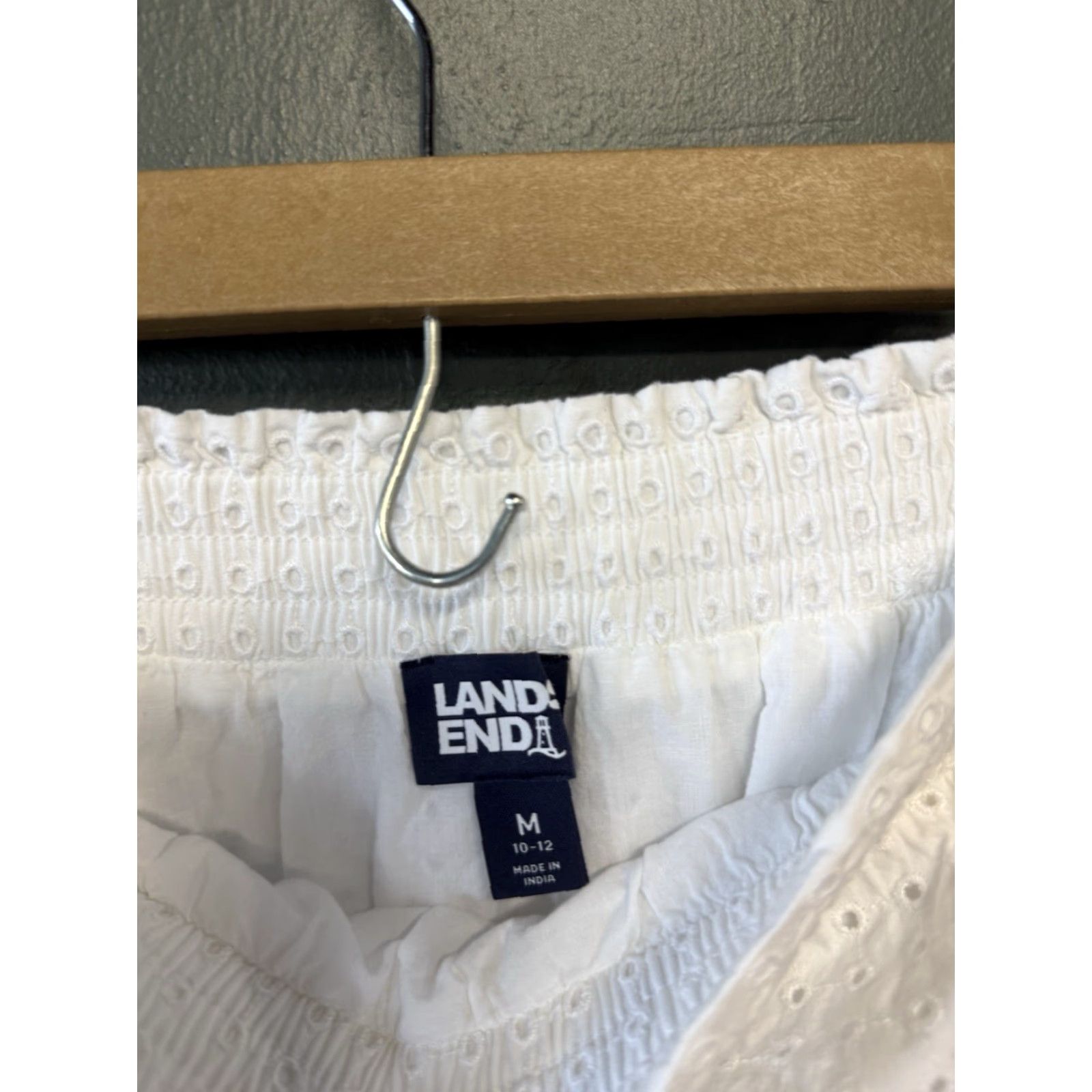 Lands' End Lands' End Maxi Skirt White Long Pull On Womens M Size Medium Size 32" / US 10 / IT 46 - 3 Thumbnail