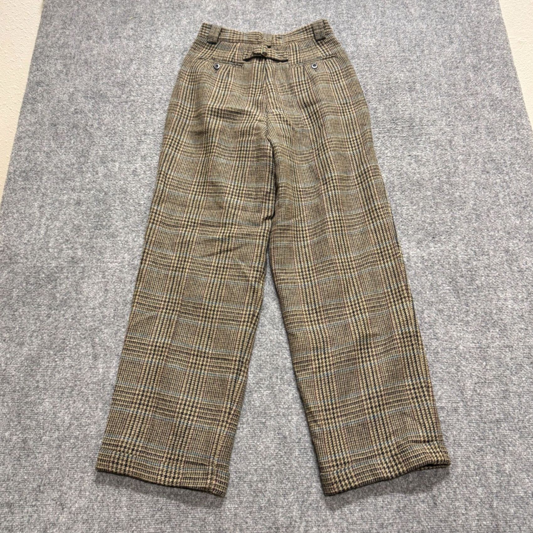 Vintage VINTAGE Gap Pleated Trouser Pants Womens 20 Plaid Beige Wool Blend Patterned 90s Women’s Pants Size 42" / US 20 - 2 Thumbnail