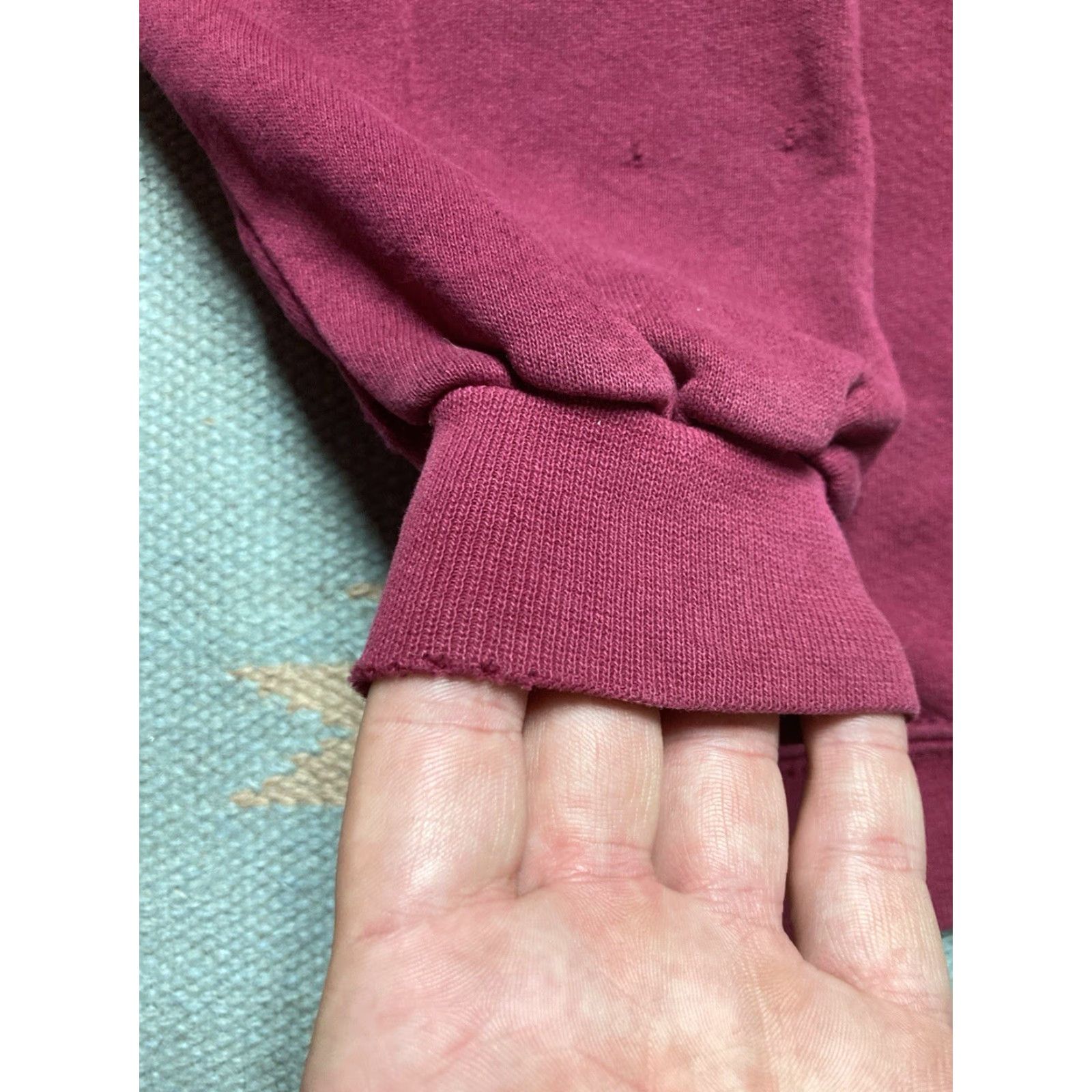 Vintage Vintage 80s 90s Cheetah Sweatshirt Crewneck Men Large Red Maroon USA 90s Pullover Knit Shirt Size US L / EU 52-54 / 3 - 4 Thumbnail