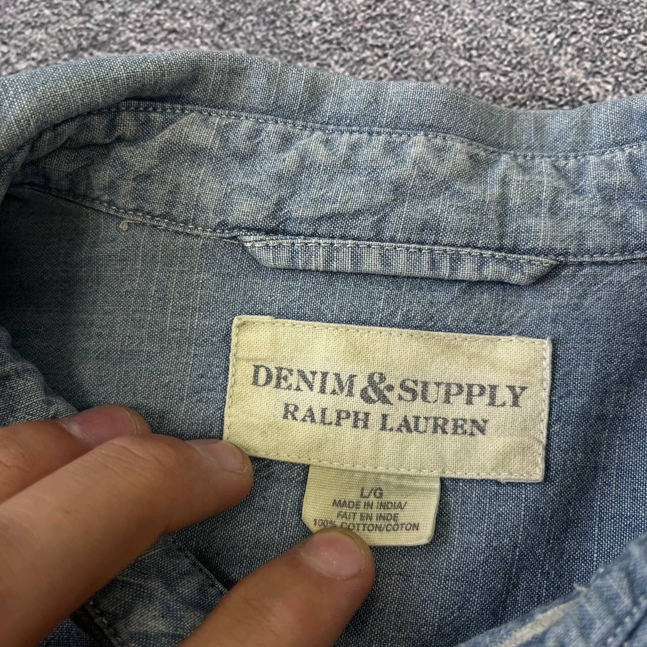 Denim & Supply Ralph Lauren Vintage 90s Denim Supply Ralph Lauren Stripped Shirt Size L Size US L / EU 52-54 / 3 - 8 Thumbnail