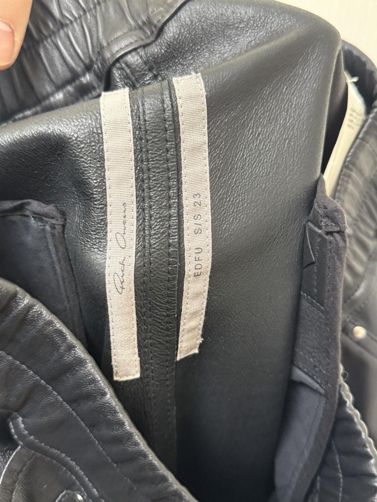 Rick Owens Rick owens Leather Cargo bela Size US 30 / EU 46 - 4 Thumbnail