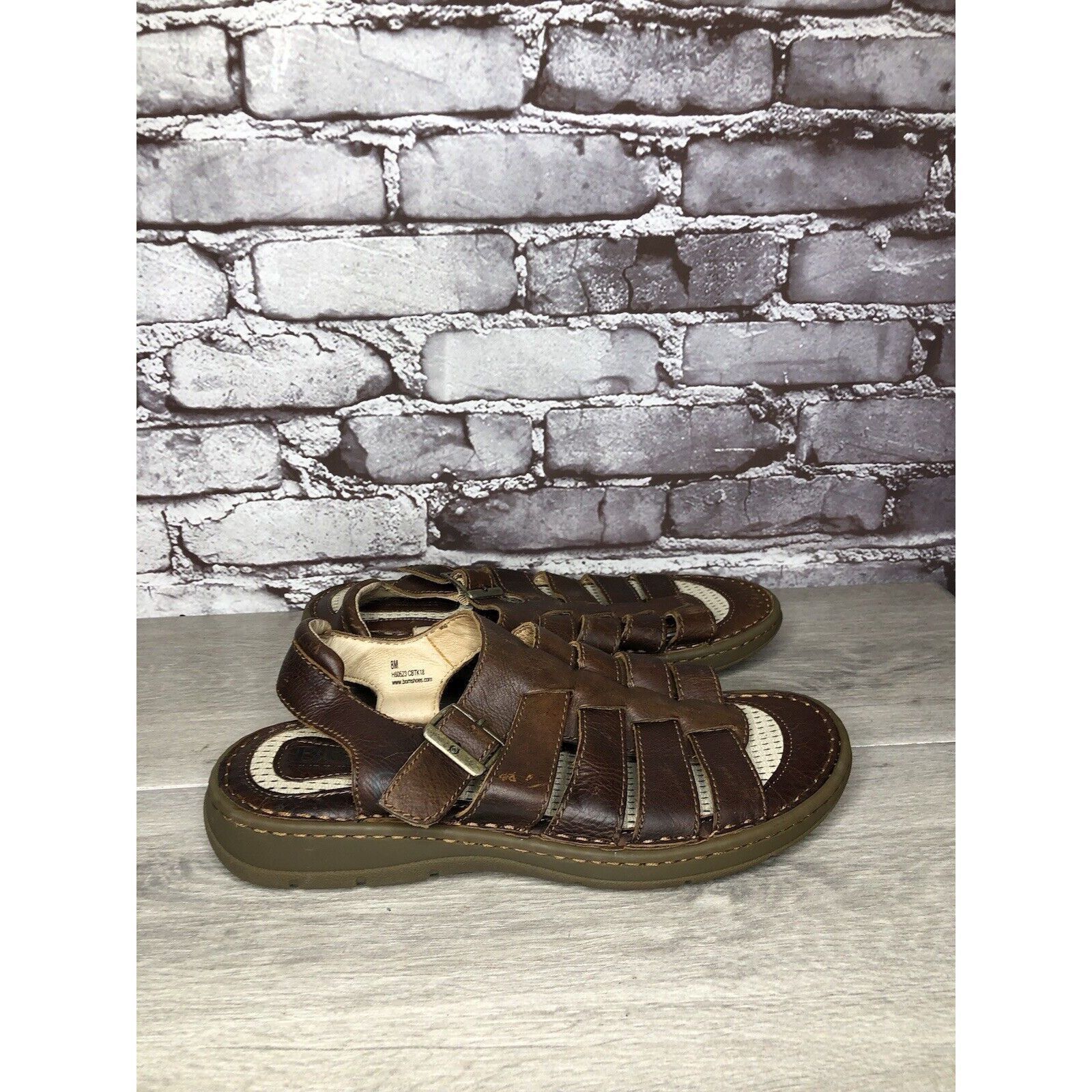 Born Born Brown Leather Fisherman Casual Adjustable Strap Sandals Size US 8 / EU 41 - 18 Thumbnail