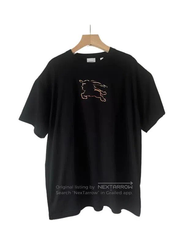 Burberry Burberry Black Cotton Embroidered Men's T. Size US M / EU 48-50 / 2 - 1 Thumbnail