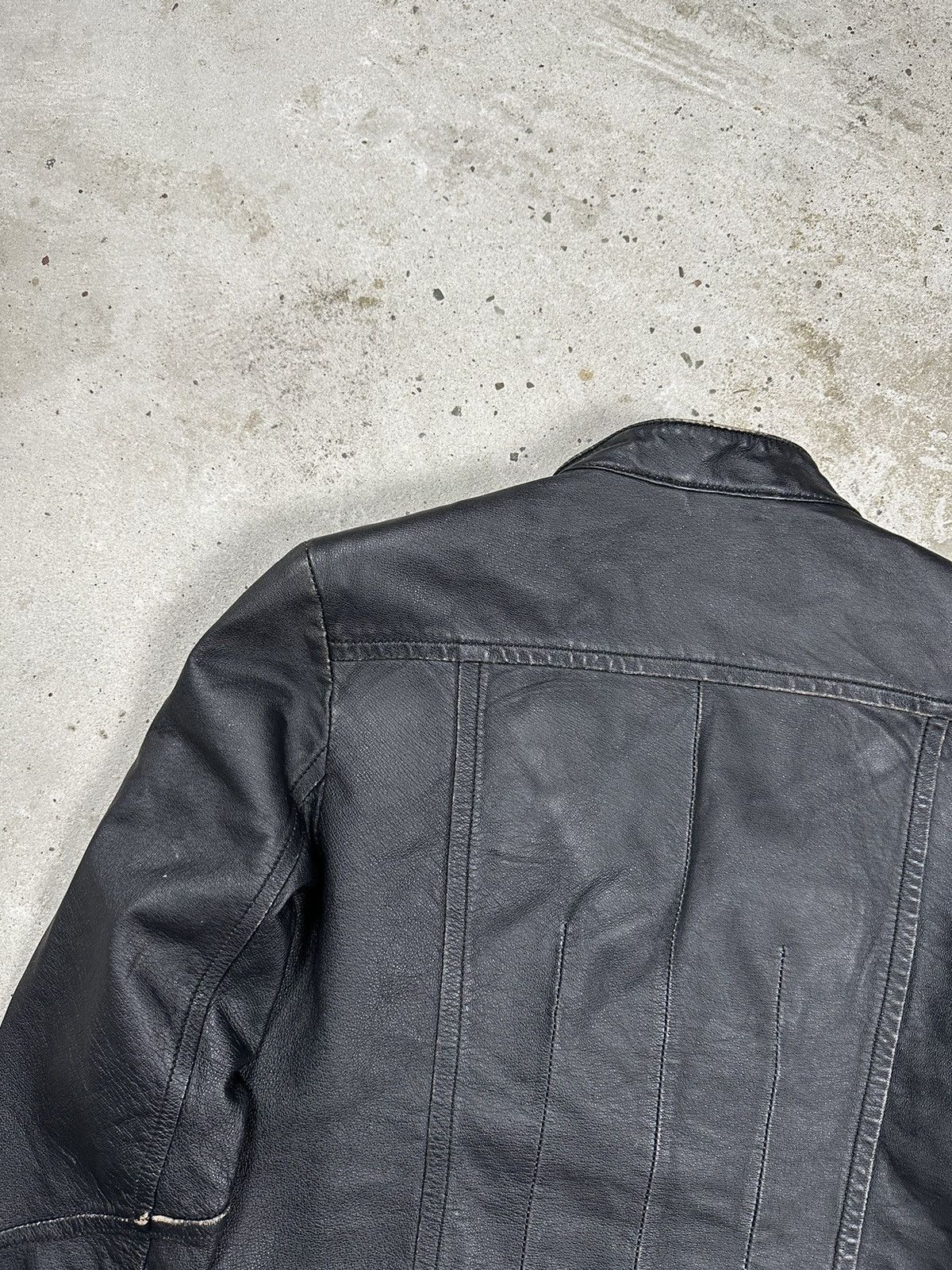 Vintage Vintage Y2K Moto Biker Black Leather Jacket Utility Size US S / EU 44-46 / 1 - 11 Thumbnail