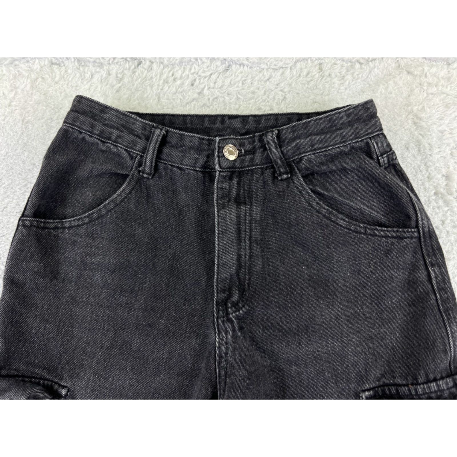 Vintage VINTAGE Wake Jeans Jeans Womens 2 Black Wide Leg Relaxed Fit Cargo Skate Y2K Style 23x30 90s Womens Size 40" / US 18 - 4 Thumbnail
