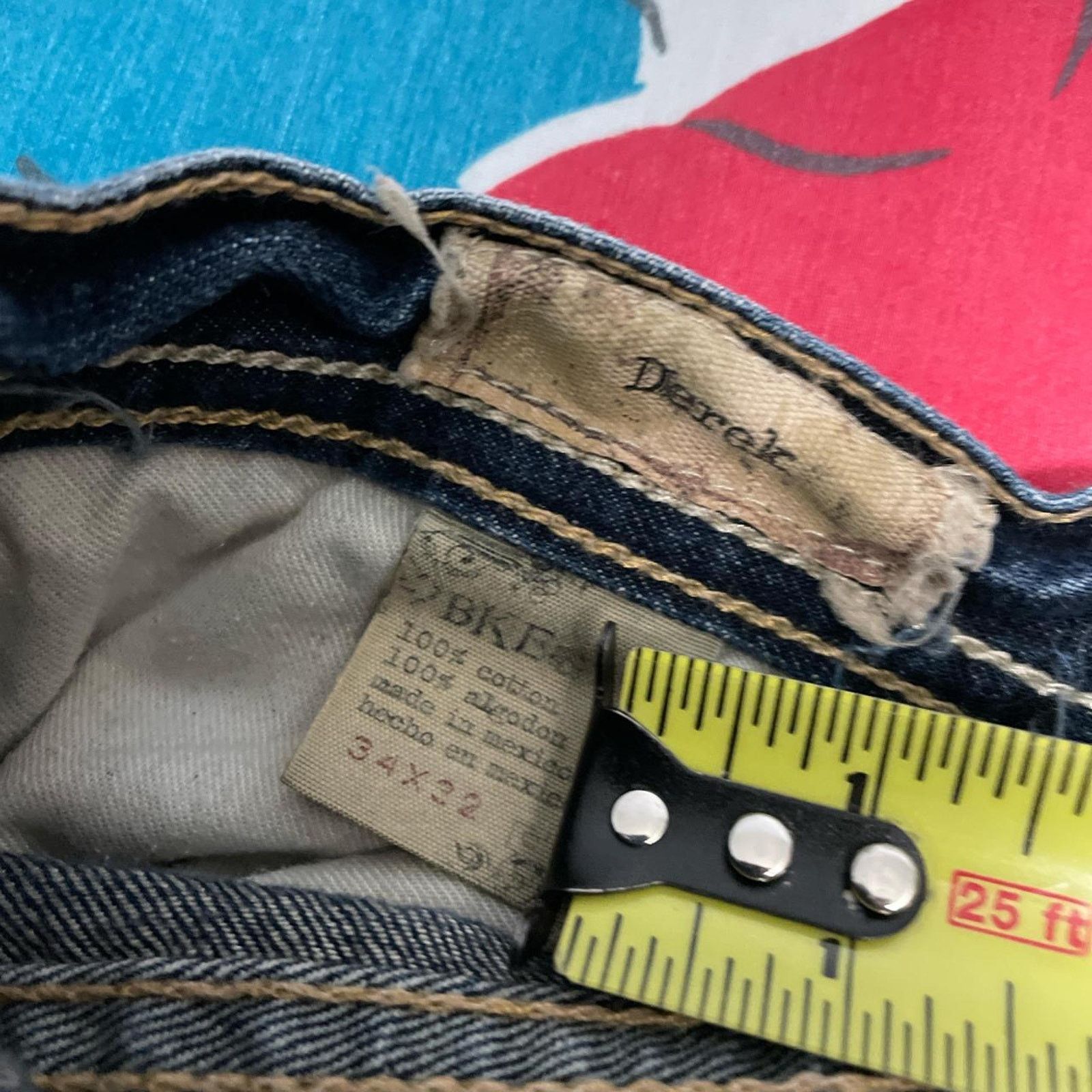 Affliction × BKE × Rock Revival Y2K BKE Derek Denim Relaxed Baggy Straight Jeans Pants Size US 34 / EU 50 - 5 Thumbnail